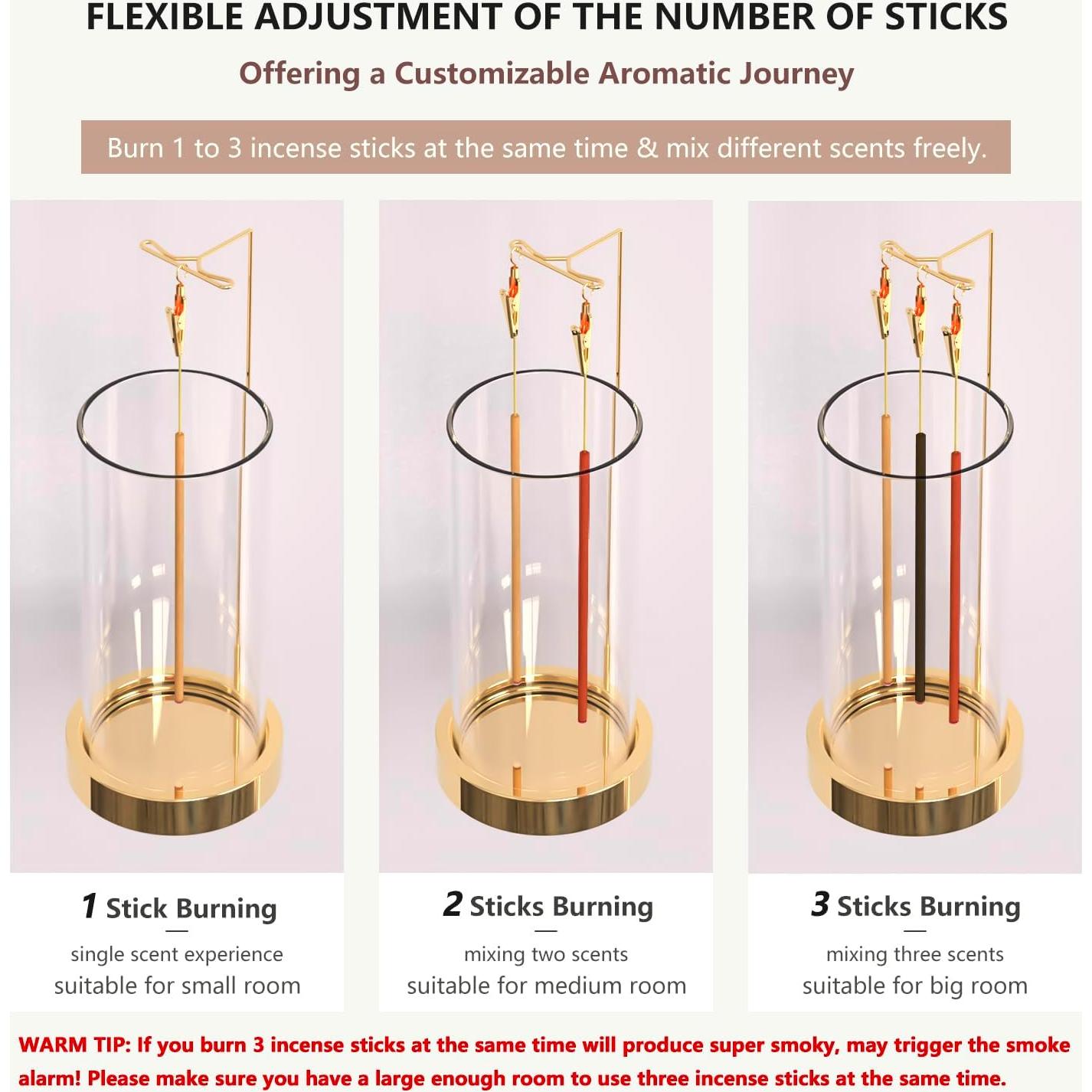 Soporte de Incienso HaisWonsa Dorado Vertical Anticeniza