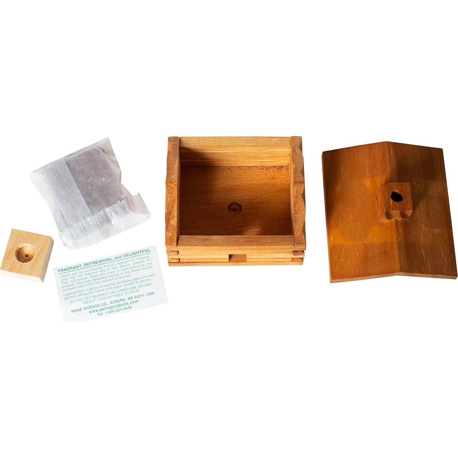 Quemador de Incienso de Madera Paine's Cabaña con 10 Conos