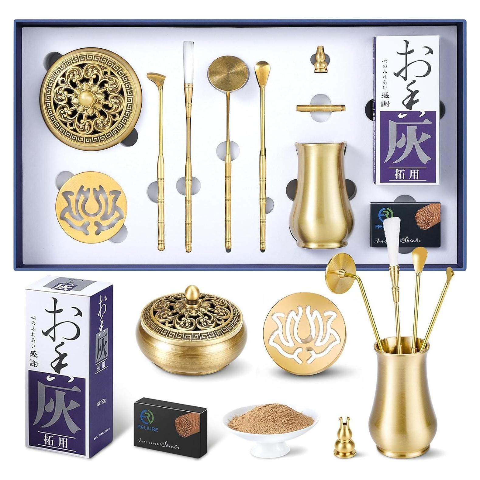 Kit de Incienso Completo XINGZUAN - Latón, 40g Sándalo