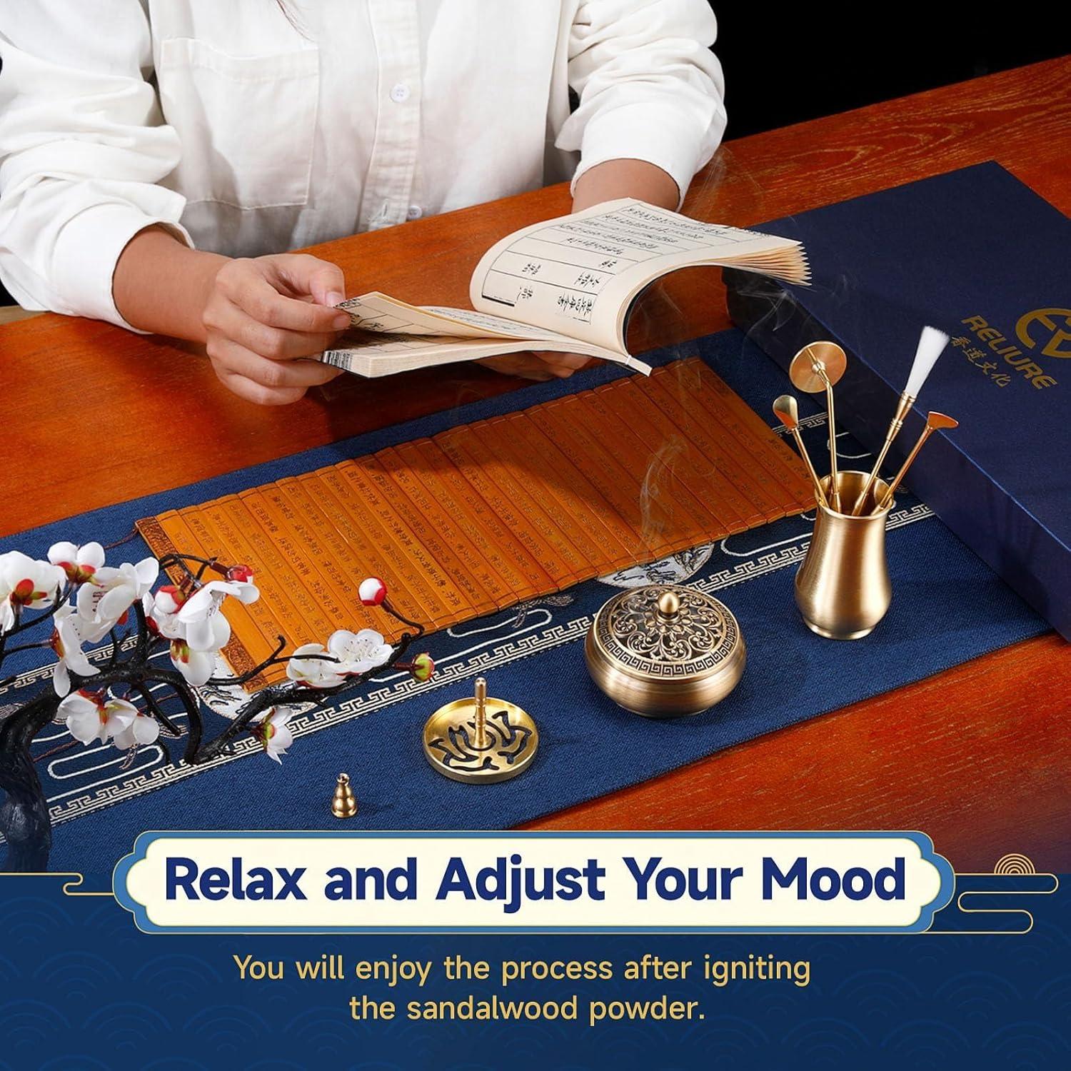 Kit de Incienso Completo XINGZUAN - Latón, 40g Sándalo