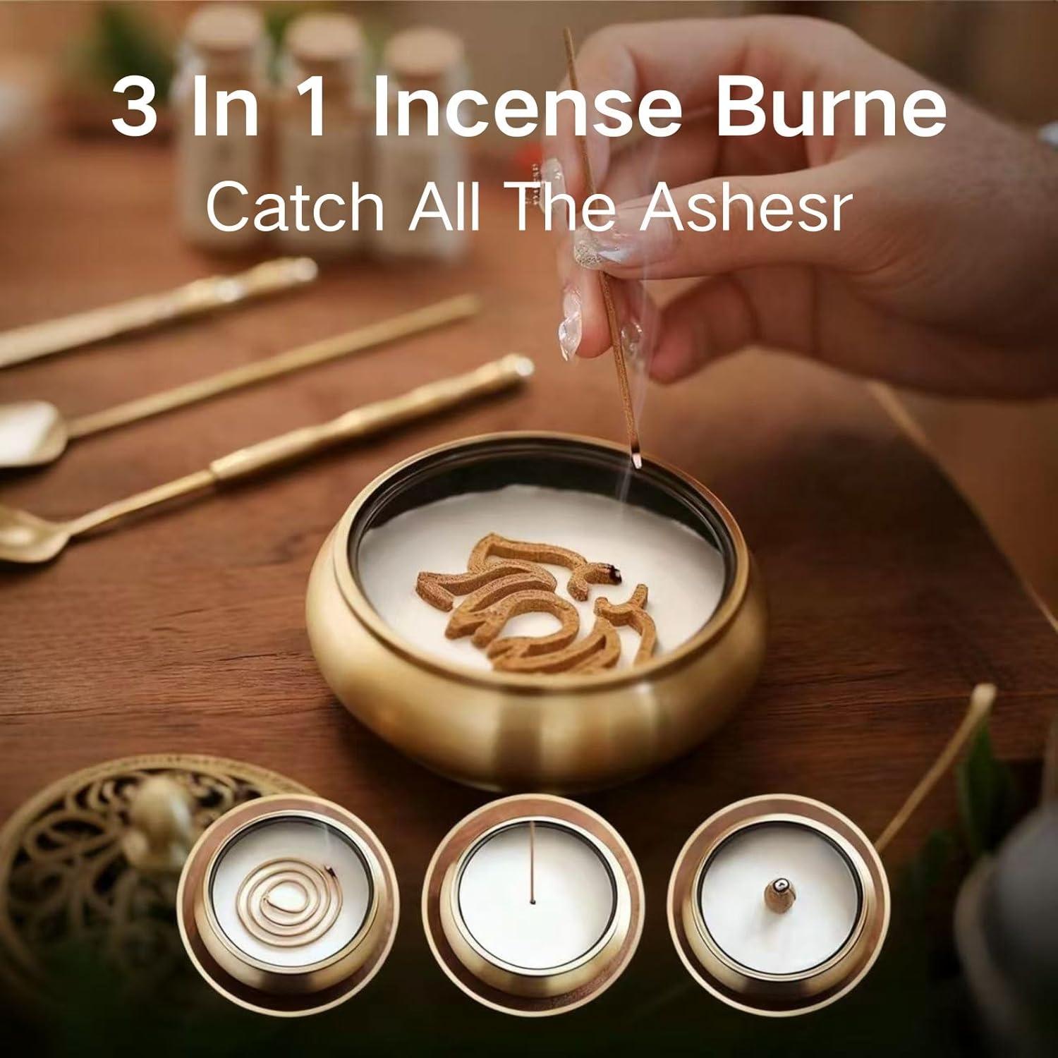 Kit de quemador de incienso RE RELIURE con polvo y carbón