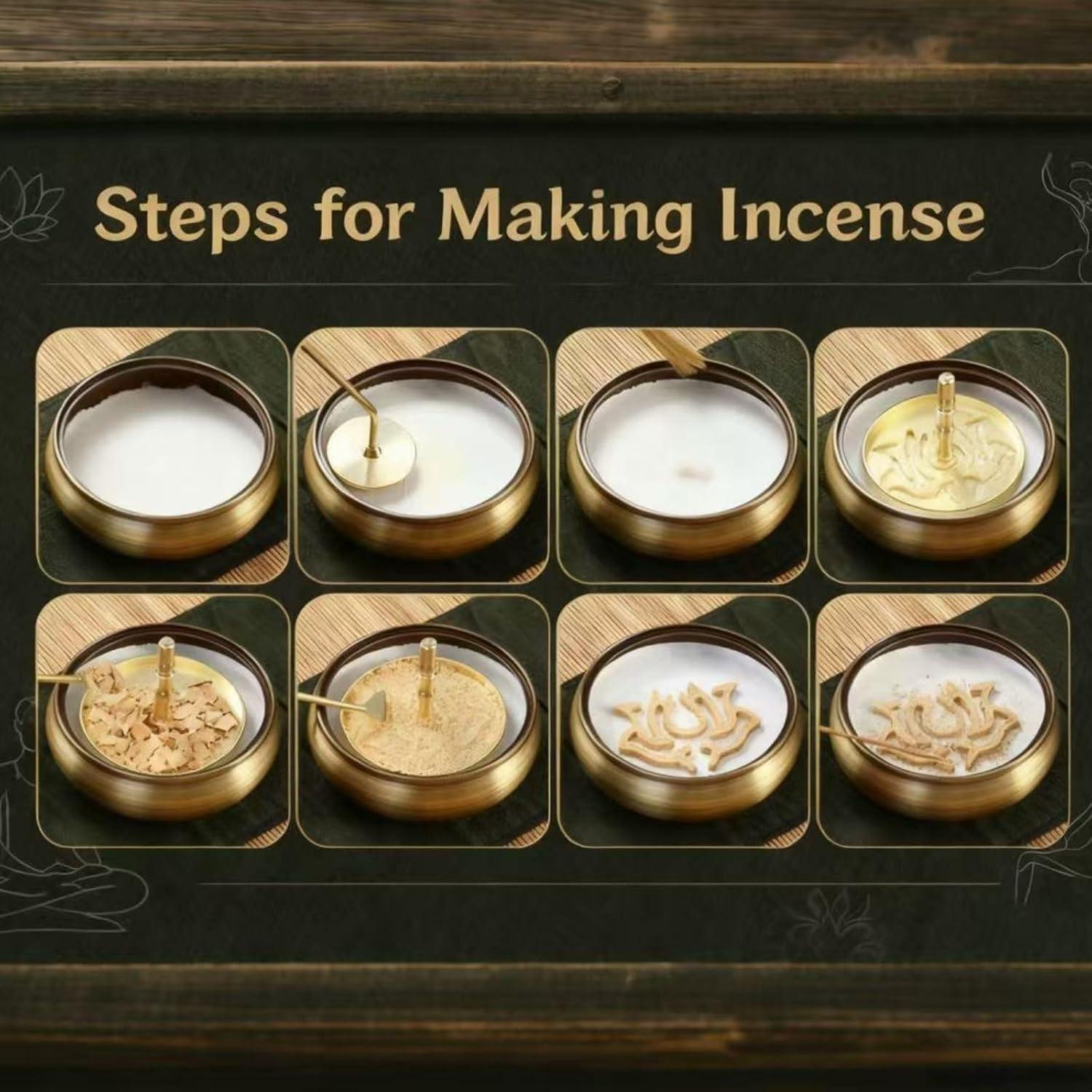 Kit de quemador de incienso RE RELIURE con polvo y carbón