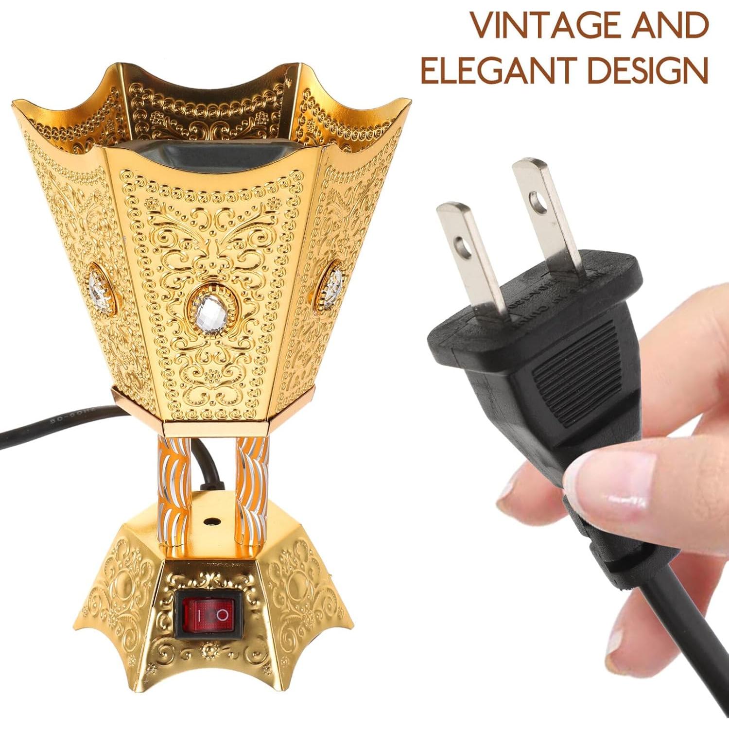 Horno de Bakhoor Eléctrico Ciieeo Dorado 345g Aromaterapia