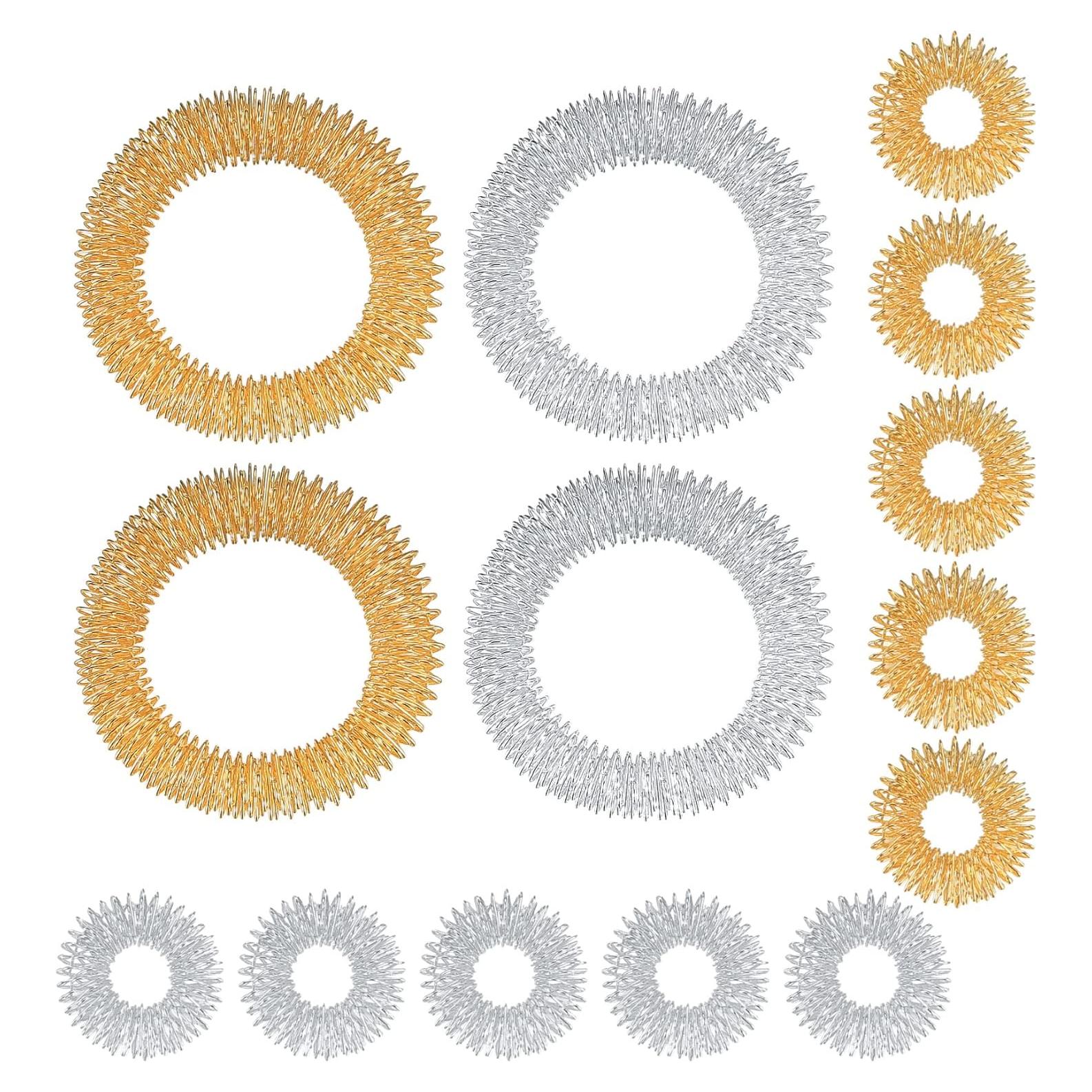 Conjunto de Anillos y Pulseras de Acupresión HexinYigjly - 14 Piezas
