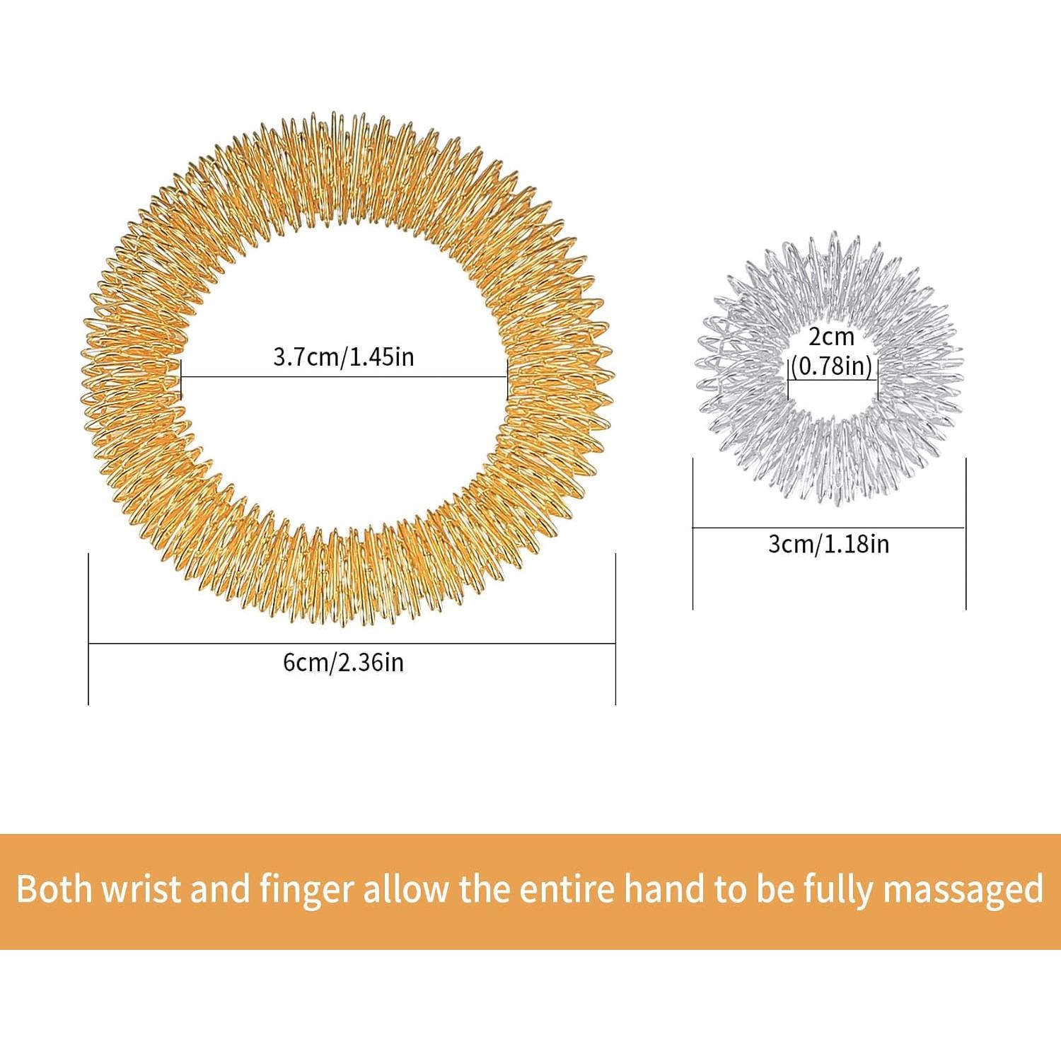 Conjunto de Anillos y Pulseras de Acupresión HexinYigjly - 14 Piezas
