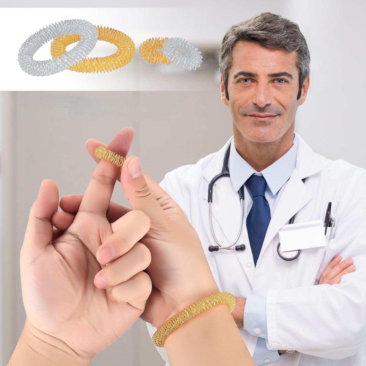 Conjunto de Anillos y Pulseras de Acupresión HexinYigjly - 14 Piezas