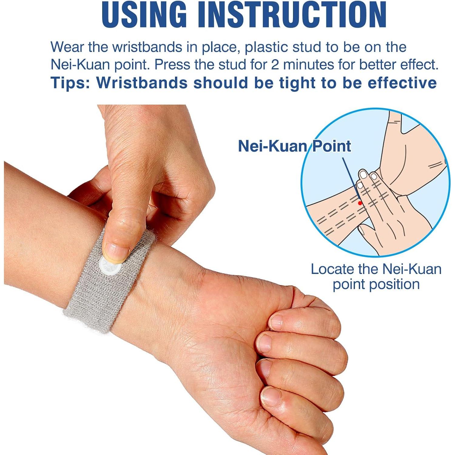 Banda Anti Náuseas Hionfurt - Alivio Natural para Adultos y Niños