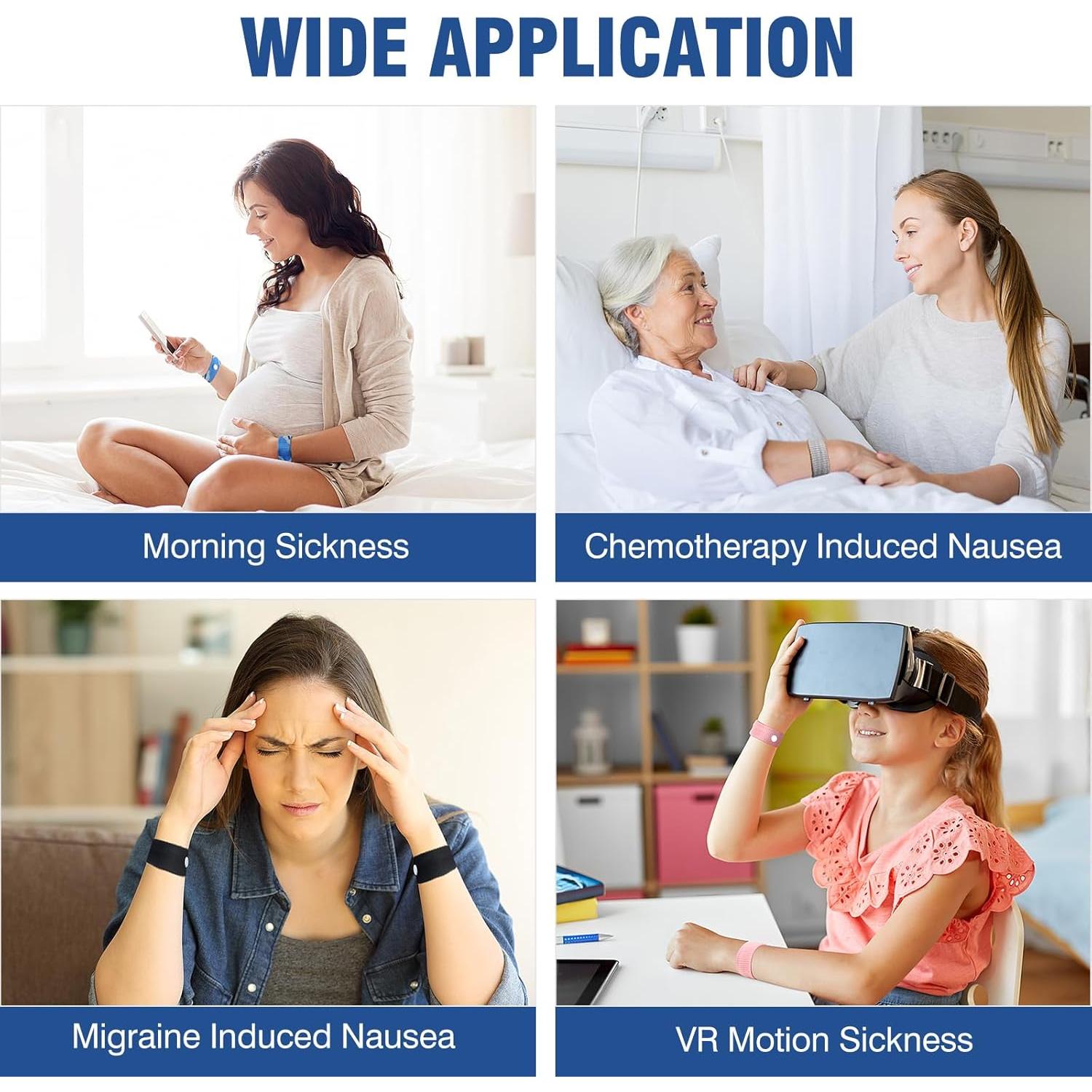 Banda Anti Náuseas Hionfurt - Alivio Natural para Adultos y Niños