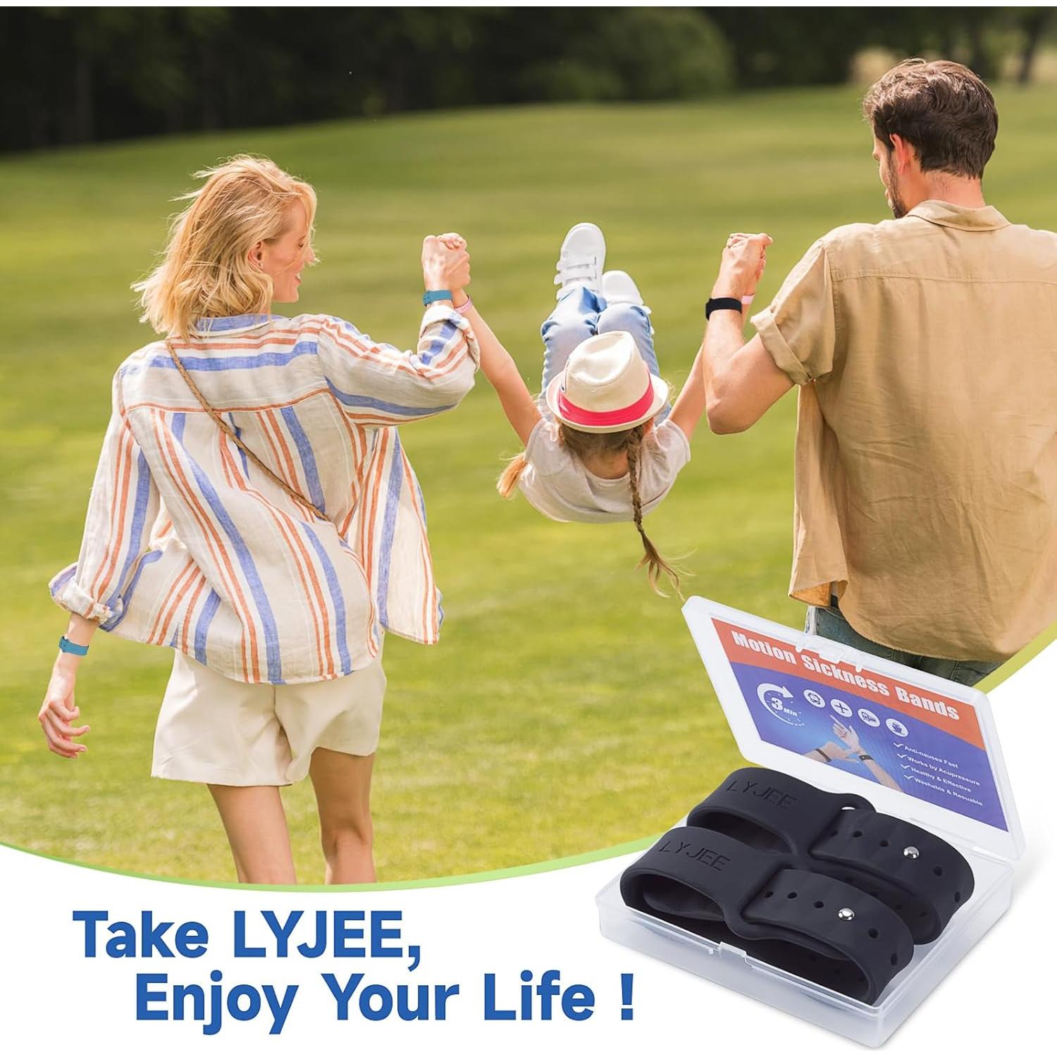 Pulseras Antináuseas LYJEE para Adultos y Niños - Alivio Natural