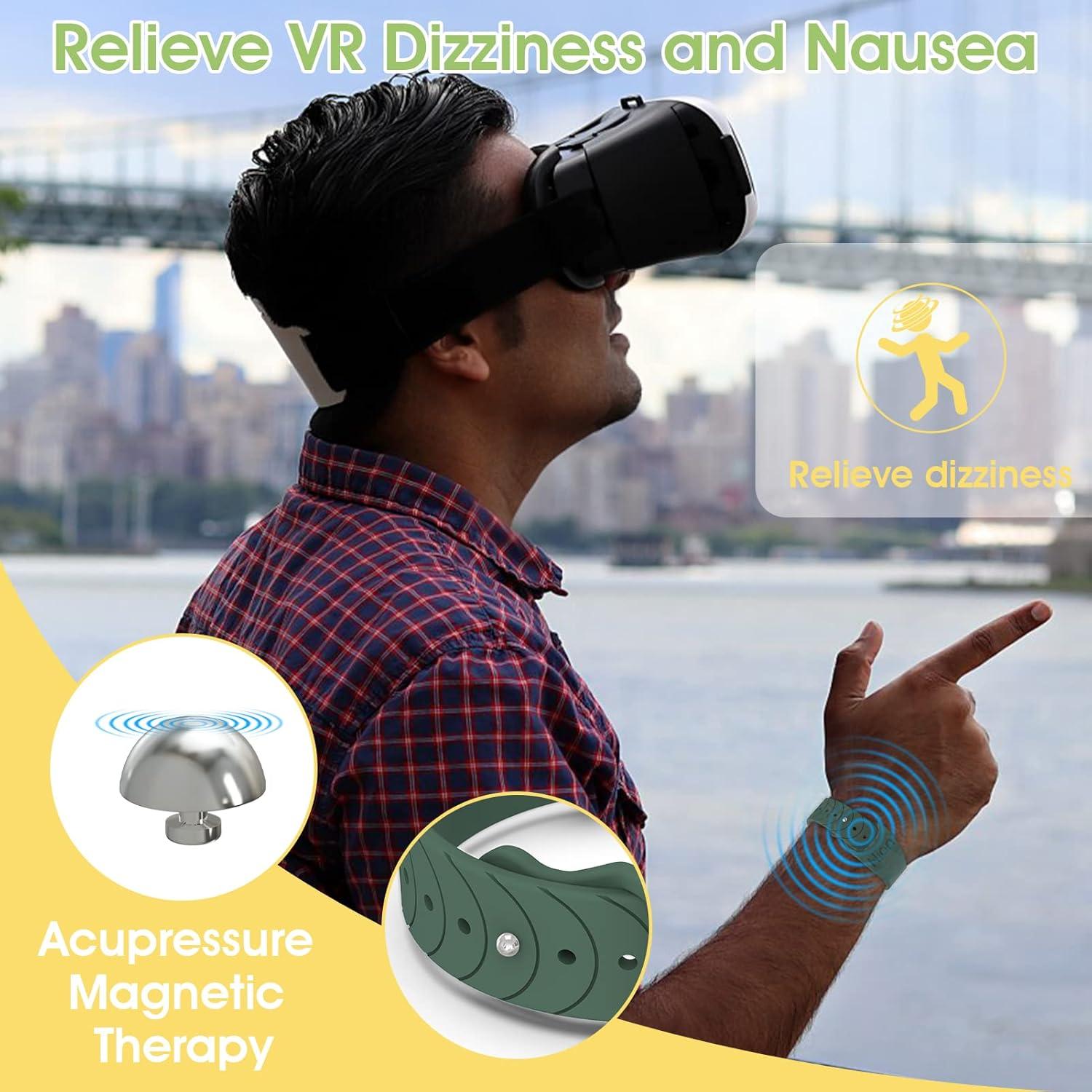 Pulseras Antináuseas Hion - 1 Par Negro, Acupresión