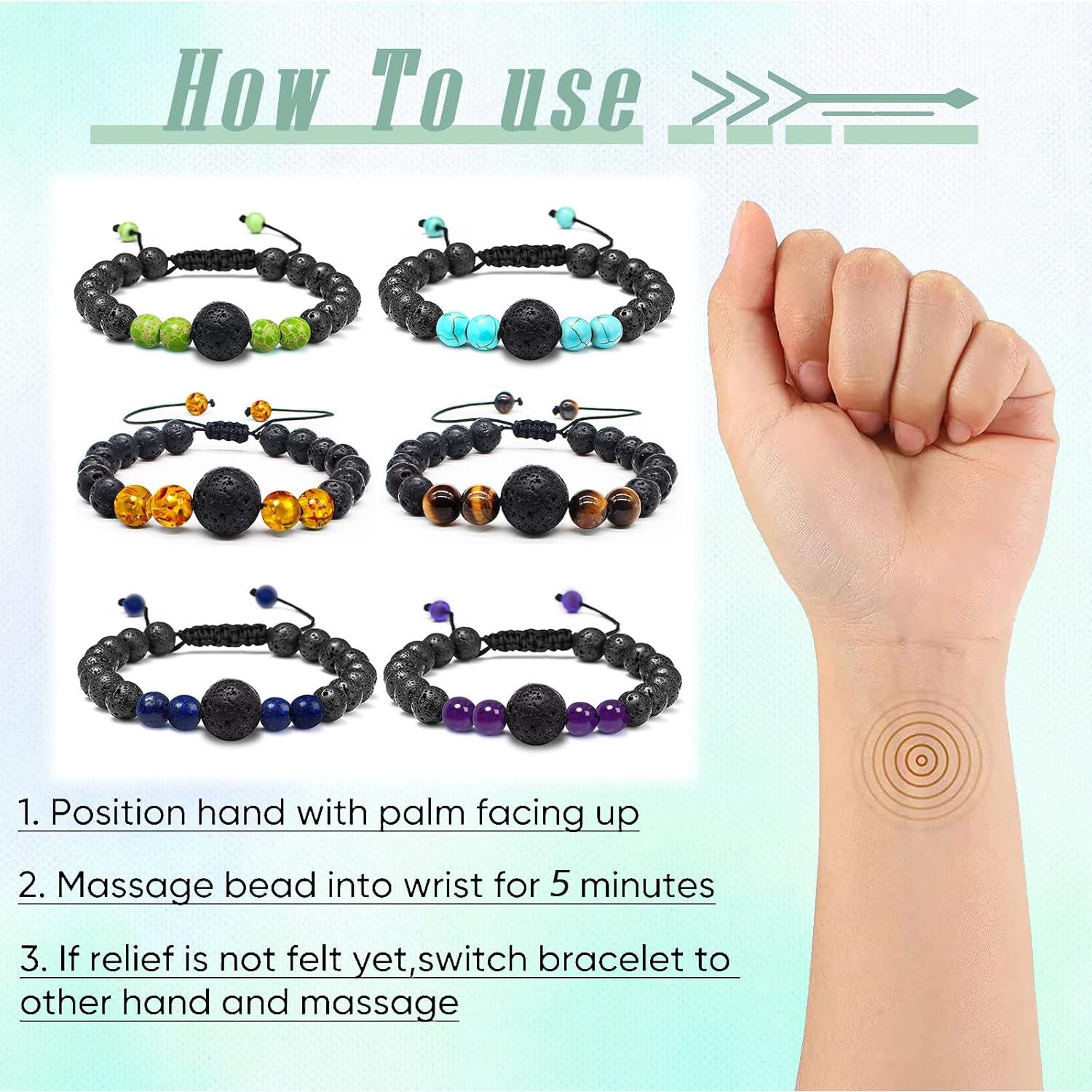 Brazaletes de Acupresión Hion para Náuseas - 6 Piezas