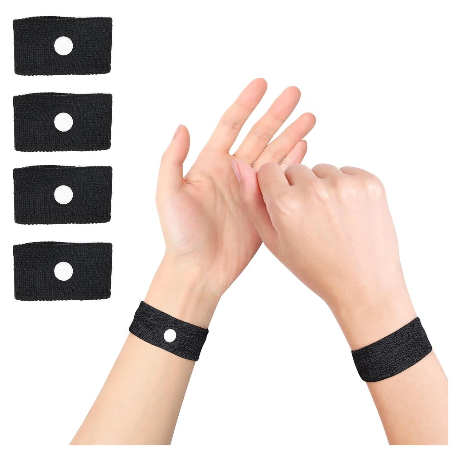 Pulsera de Acupresión Cozyhealth para Mareos - 2 Pares Negros