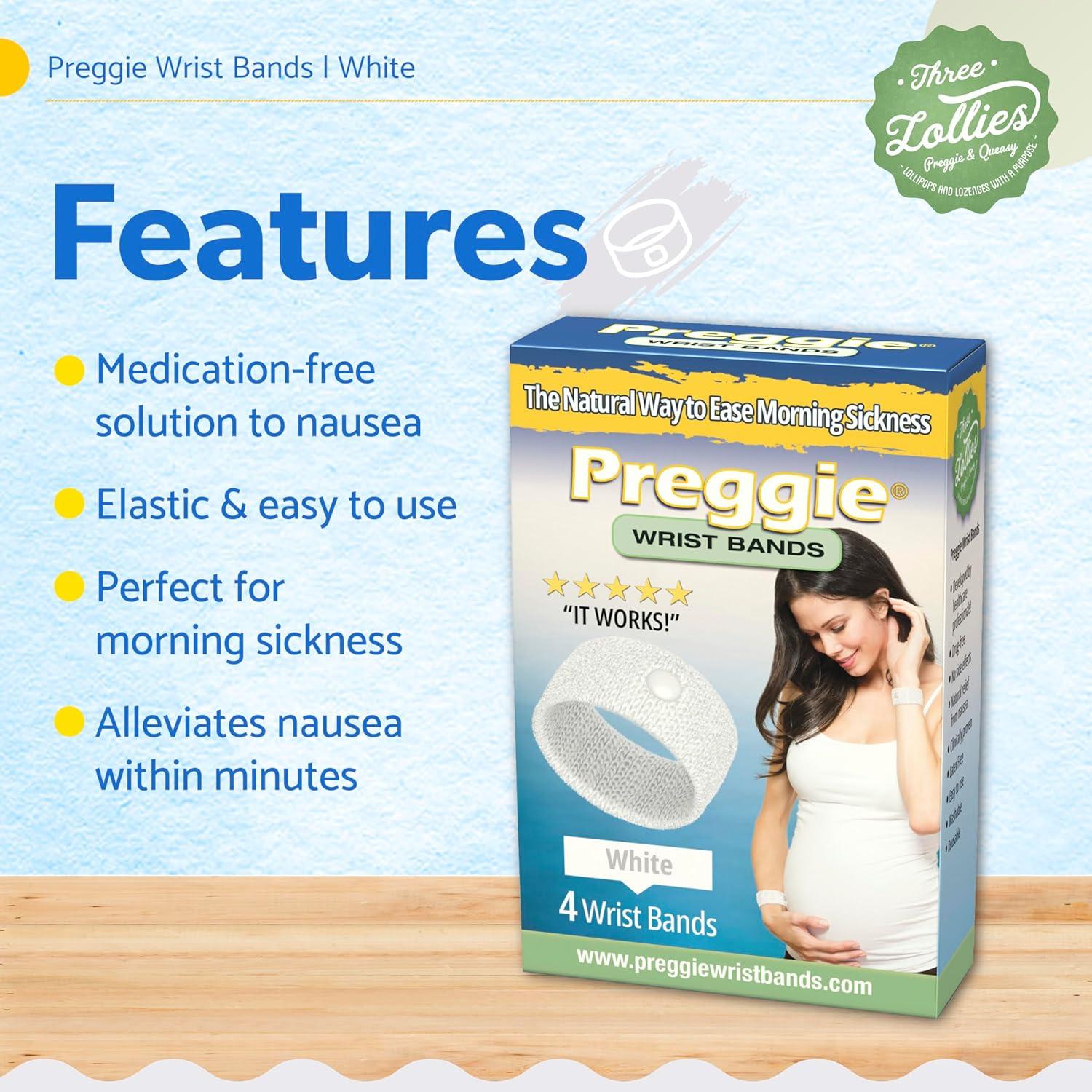 Pulseras Antináuseas Preggie - Alivio Embarazo - 4 Unidades