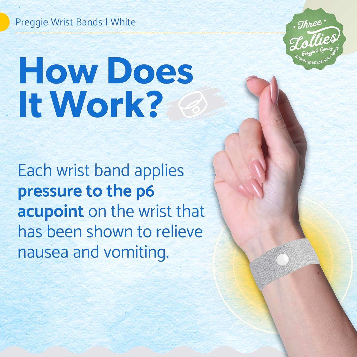 Pulseras Antináuseas Preggie - Alivio Embarazo - 4 Unidades