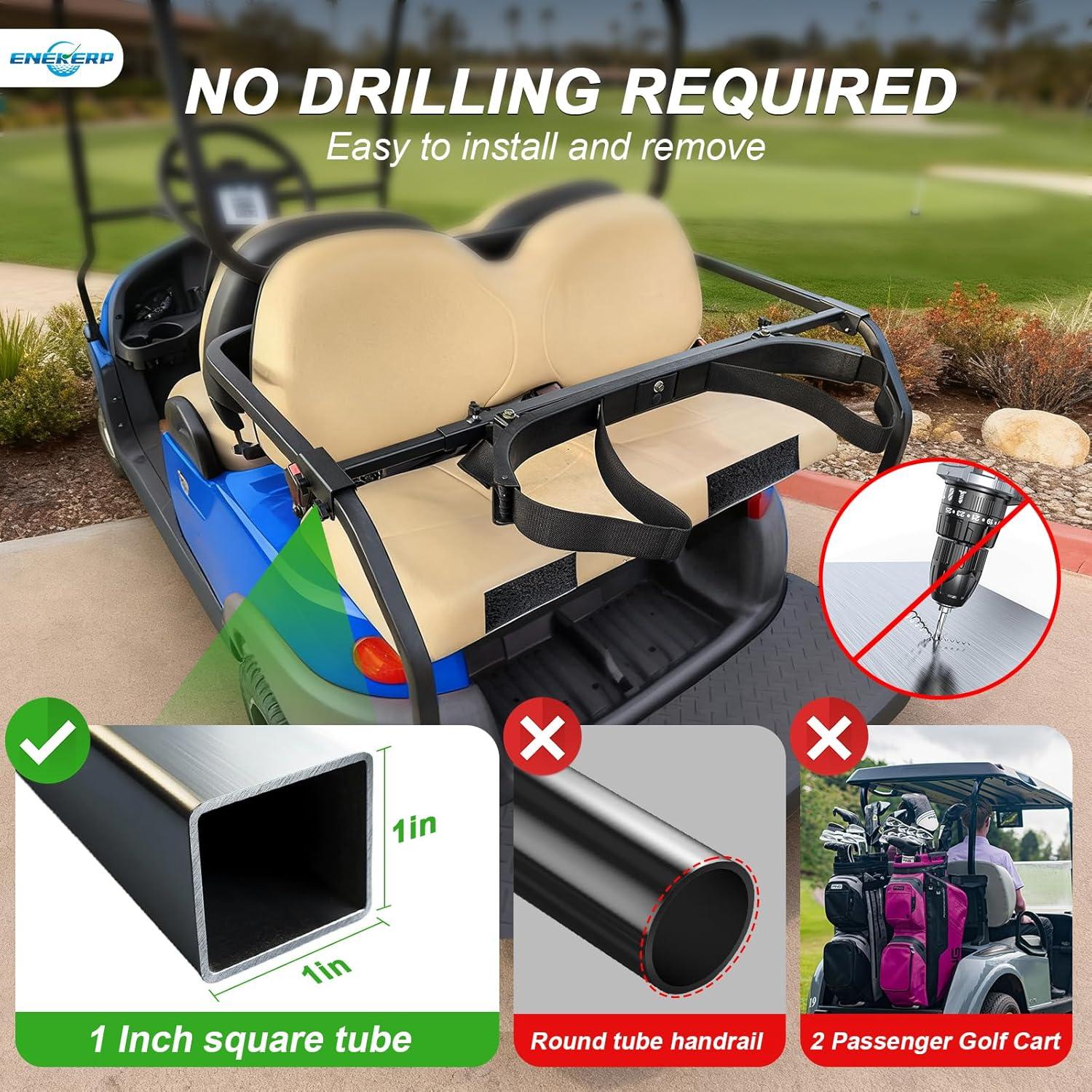 Soporte de bolsa de golf ENEKERP para carrito 2+2 ajustable