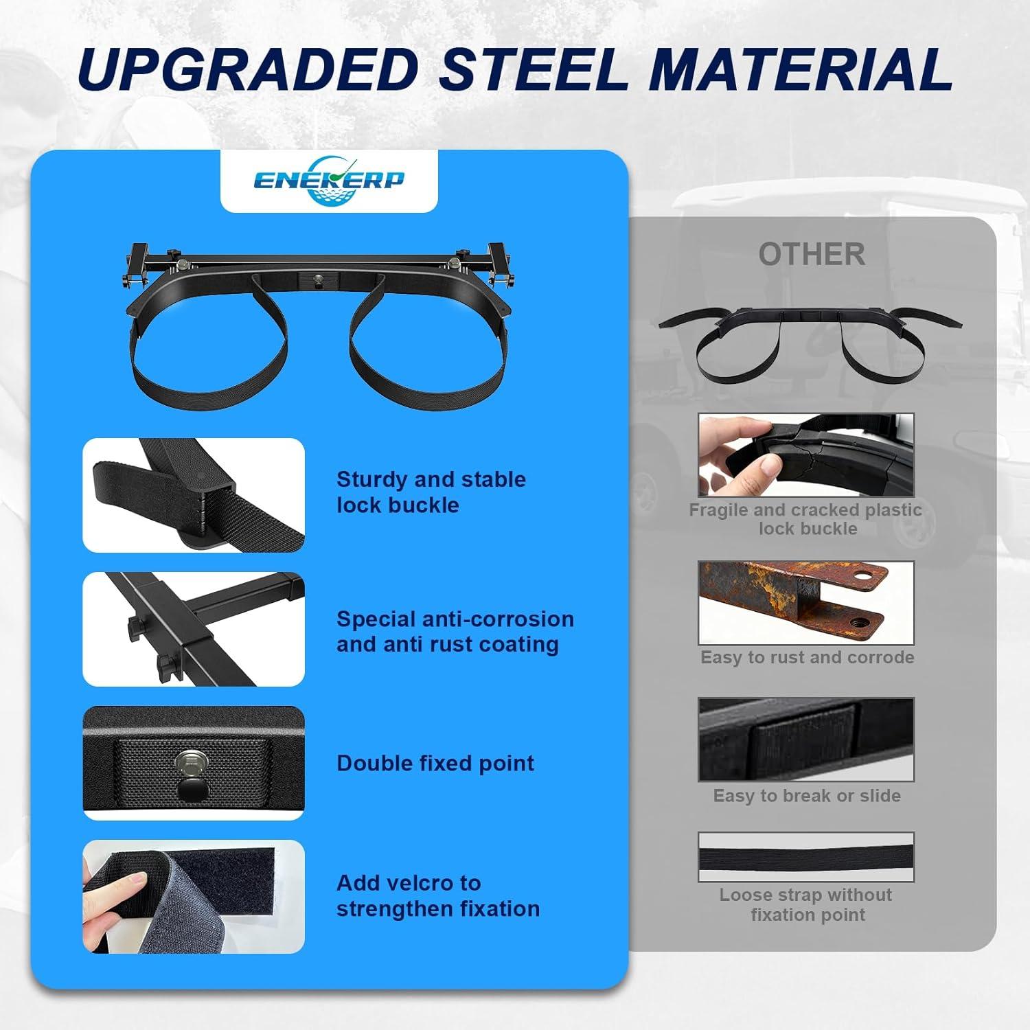 Soporte de bolsa de golf ENEKERP para carrito 2+2 ajustable