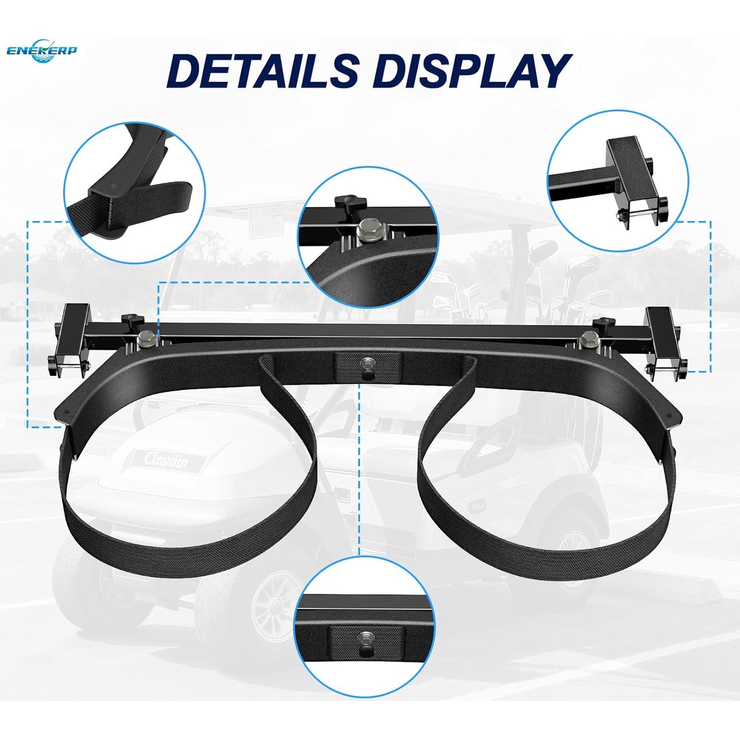 Soporte de bolsa de golf ENEKERP para carrito 2+2 ajustable