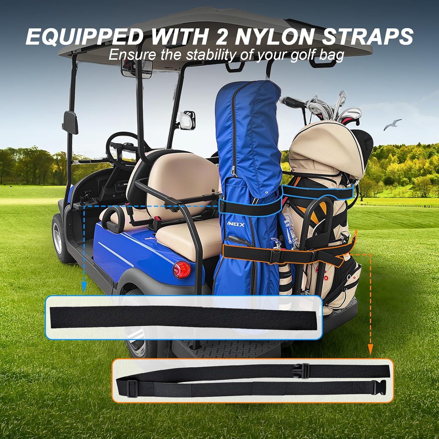 Soporte de bolsa de golf ENEKERP para carrito 2+2 ajustable