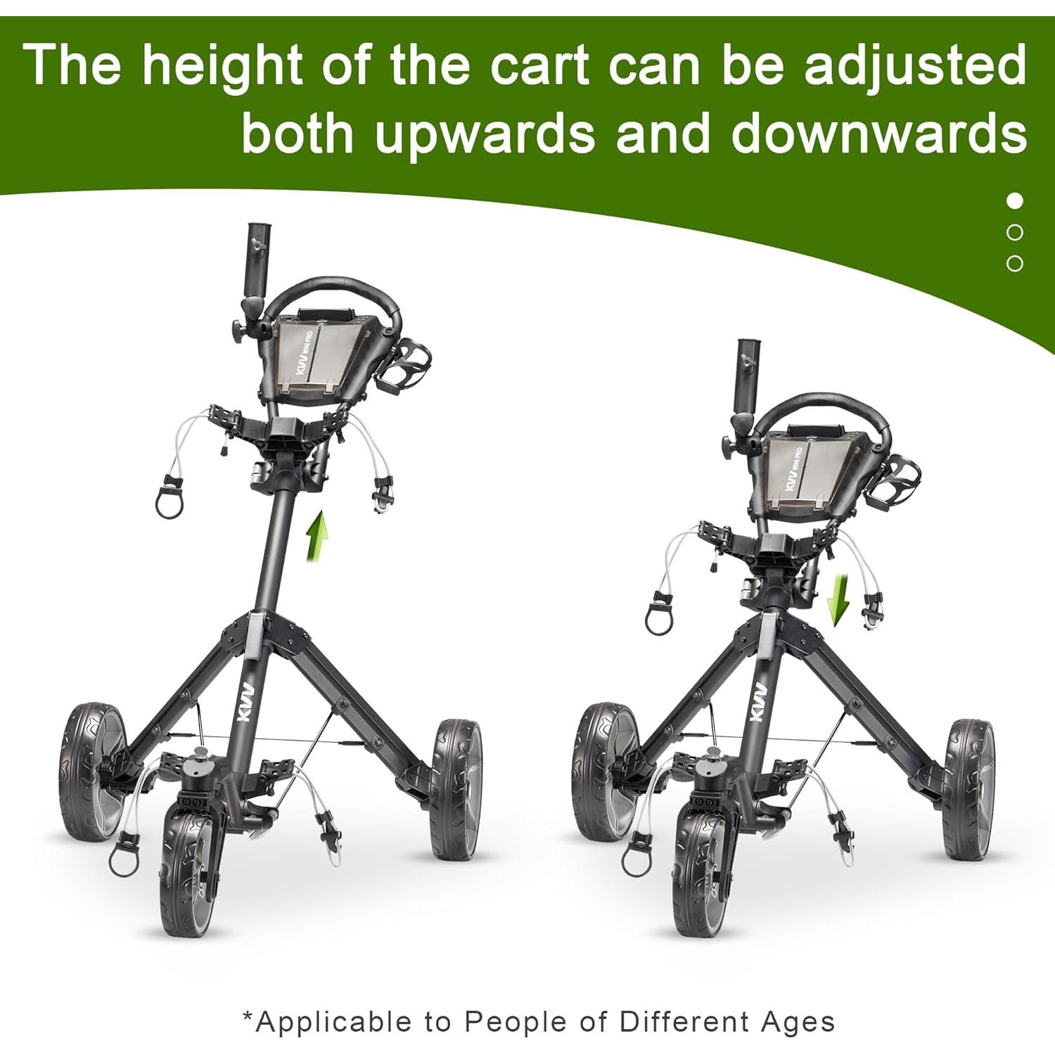 Carrito de Golf KVV Mini-Pro Deluxe Ajustable 360° Plegable