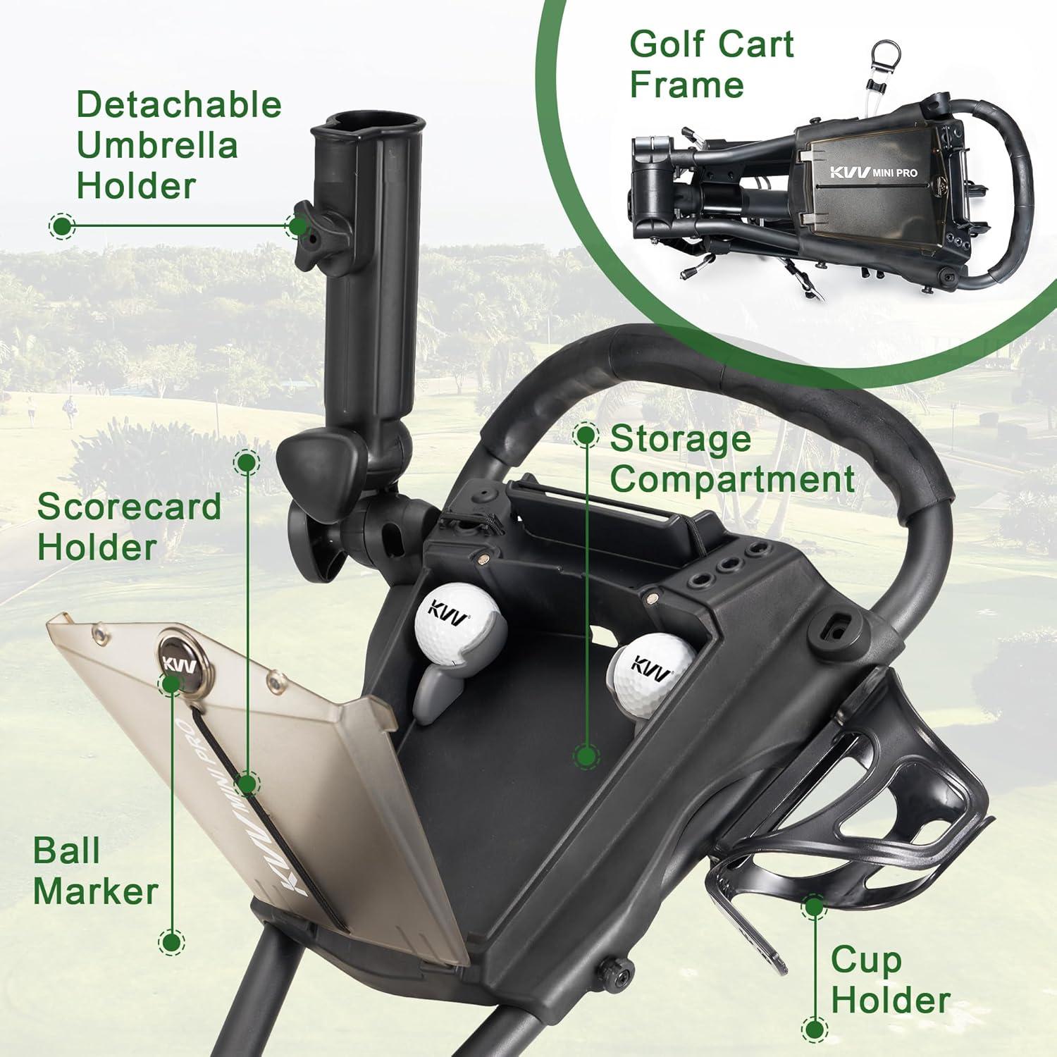 Carrito de Golf KVV Mini-Pro Deluxe Ajustable 360° Plegable