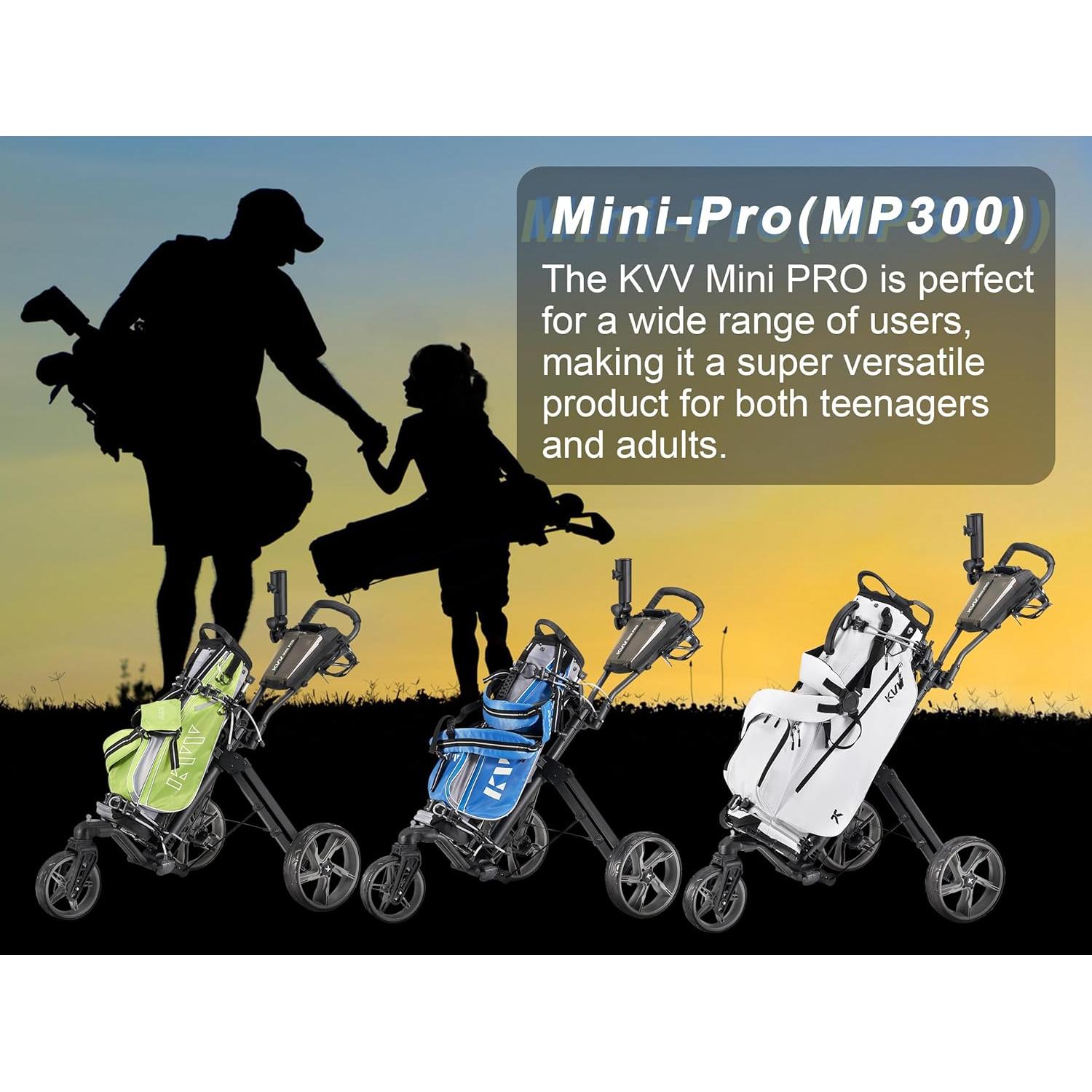 Carrito de Golf KVV Mini-Pro Deluxe Ajustable 360° Plegable