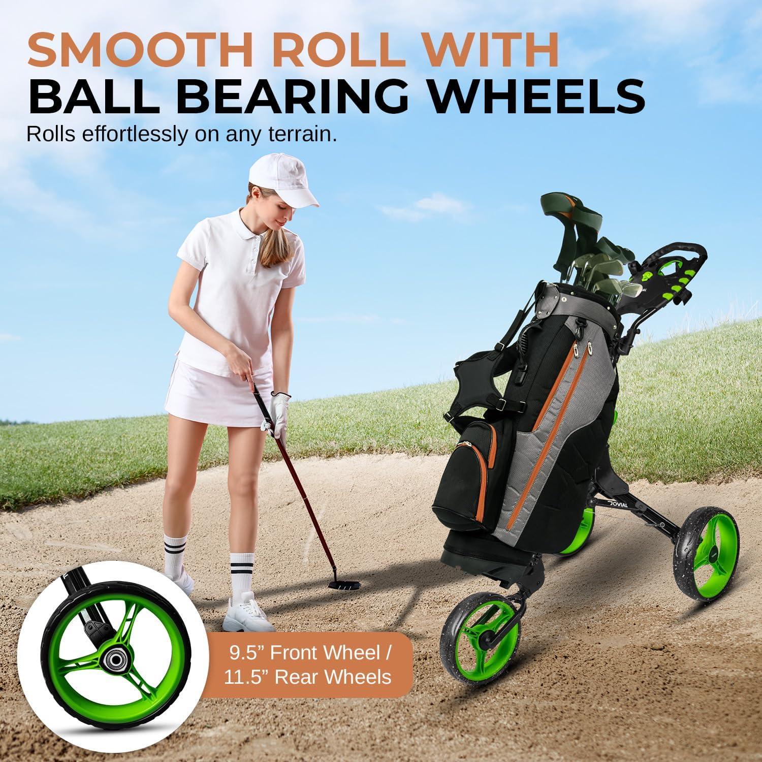 Carro de Golf Plegable JOVIAL 3 Ruedas Aluminio 8 kg