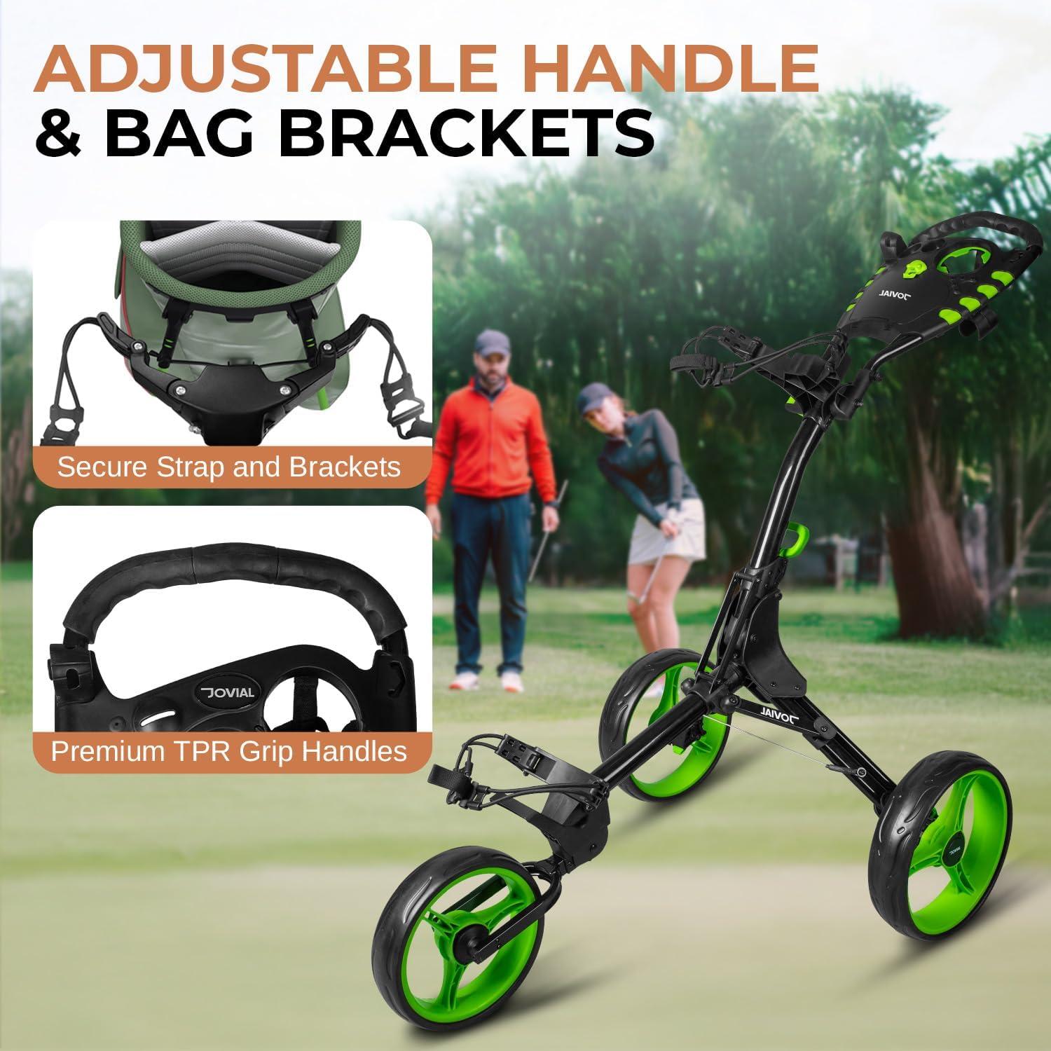 Carro de Golf Plegable JOVIAL 3 Ruedas Aluminio 8 kg