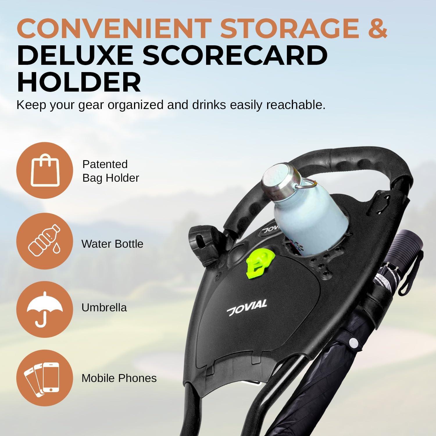 Carro de Golf Plegable JOVIAL 3 Ruedas Aluminio 8 kg