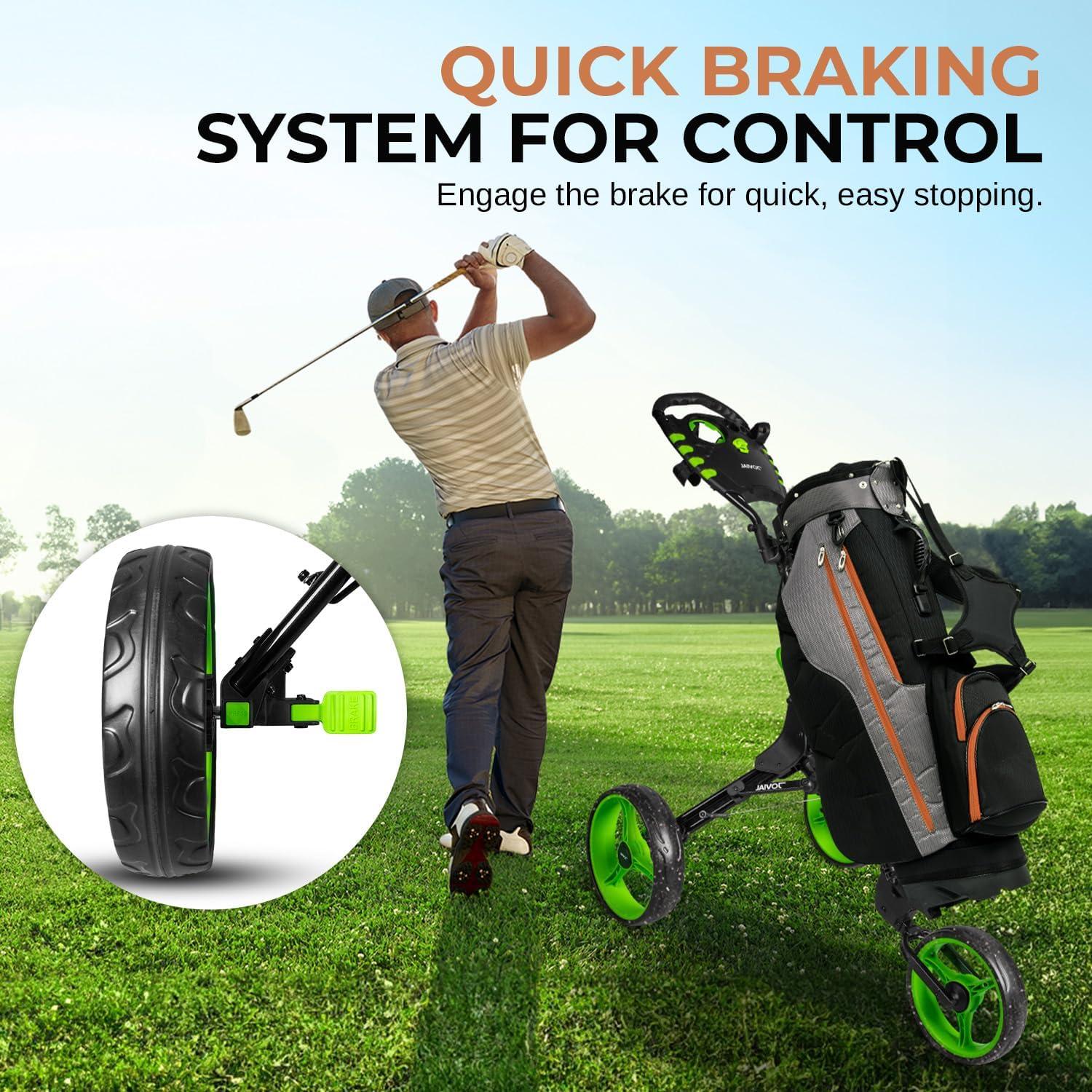 Carro de Golf Plegable JOVIAL 3 Ruedas Aluminio 8 kg