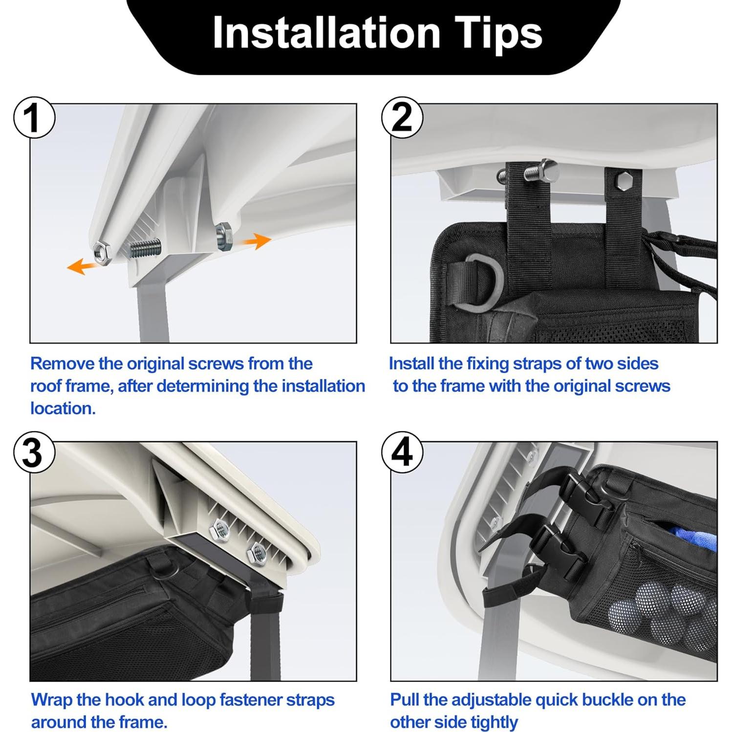 Bolsa de Almacenamiento de Techo PGmoon para Carro de Golf