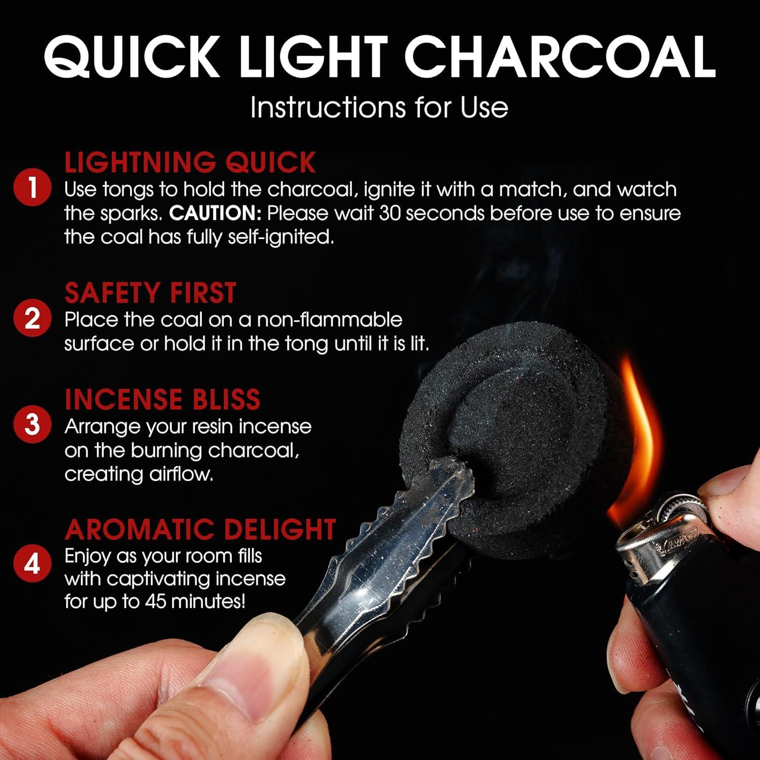 Tabletas de Carbón Sunlight 100 Unidades - Encendido Rápido