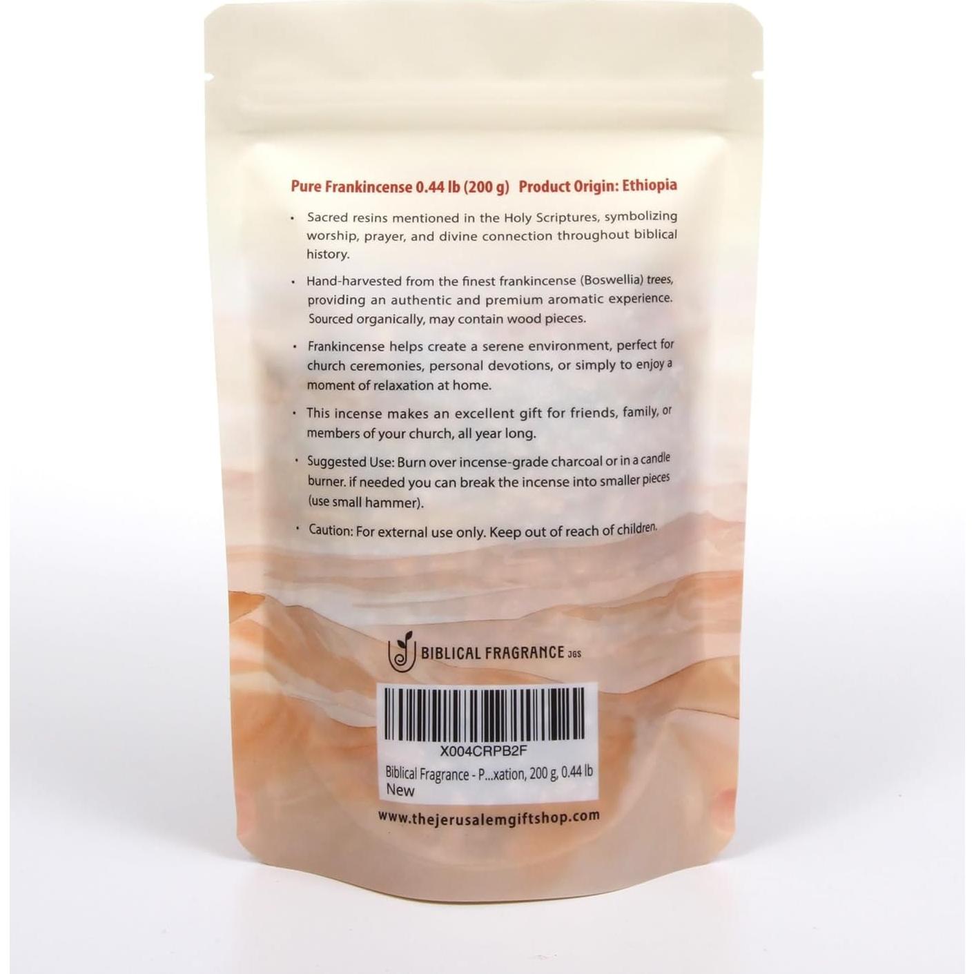 Resina de Incienso Frankincense Premium 200 g - Fragancia Bíblica JGS