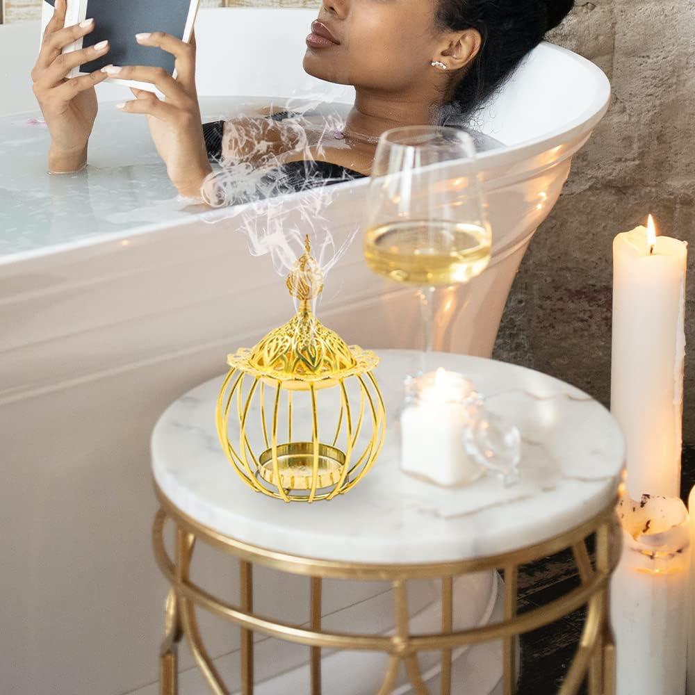 Quemador de Incienso Modixun Dorado 16.5x9.5cm Multifuncional