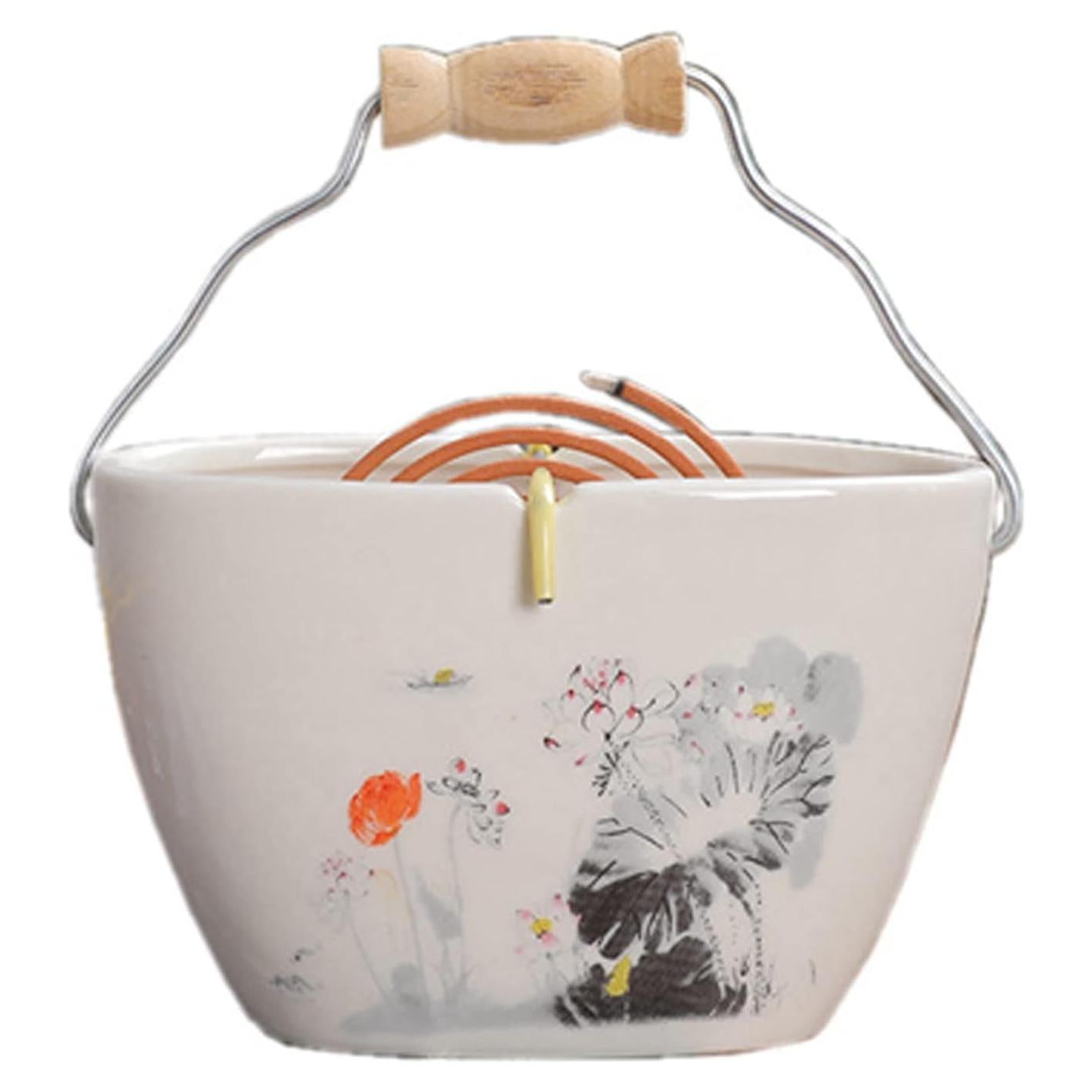 Soporte de Espirales de Mosquitos Cerámica Serlife Loto Tinta