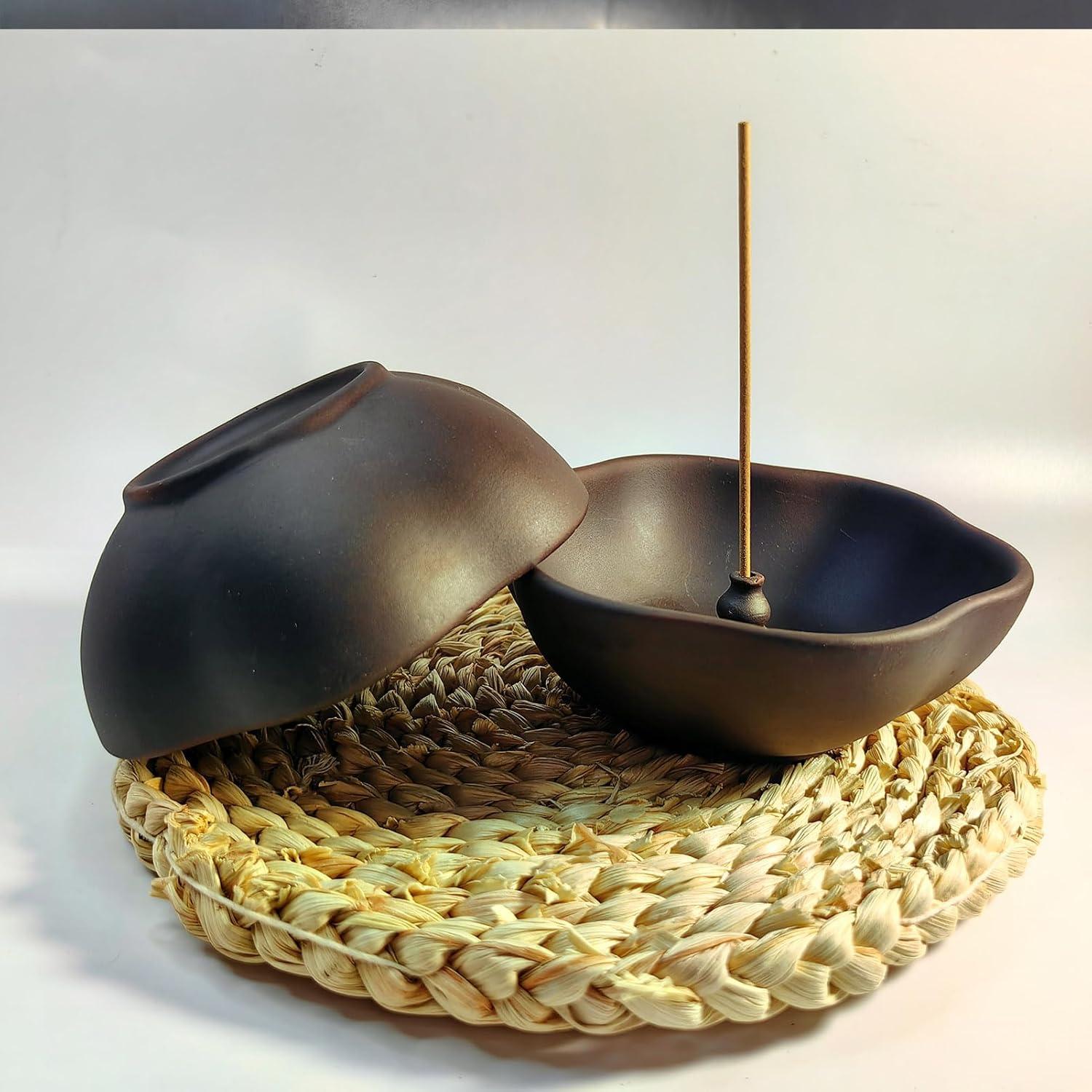 Soporte de Incienso OULIGET Cerámica 10.16 cm Negro