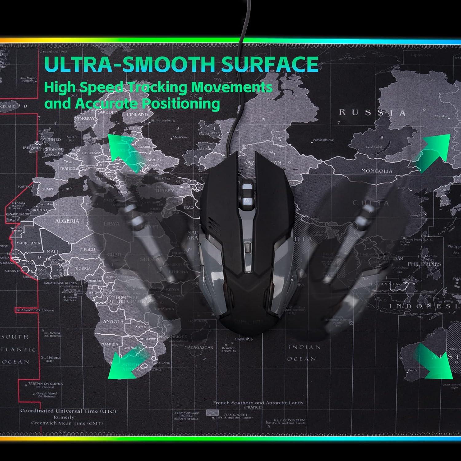 Alfombrilla Gaming RGB CHONCHOW Extra Grande Impermeable