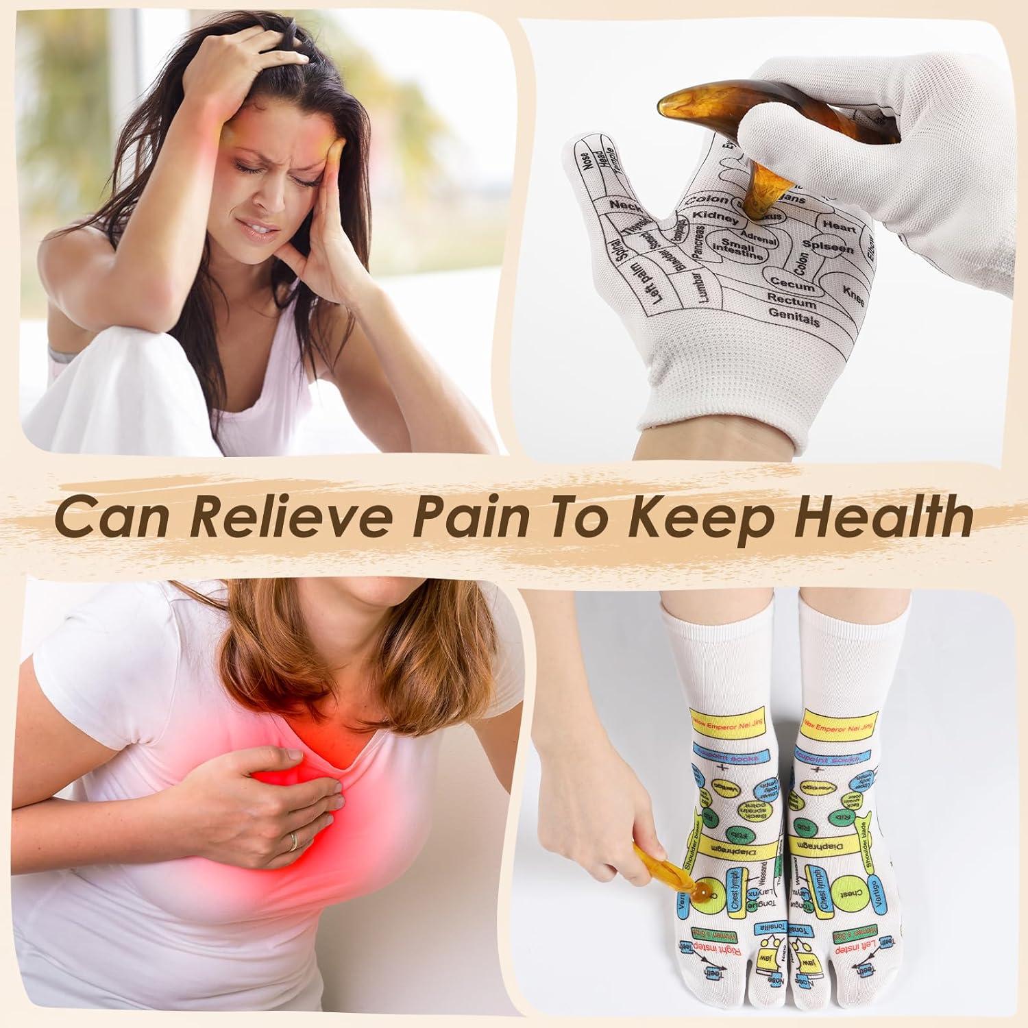 Juego de Calcetines de Reflexología Worive con Guantes - 2 Pares