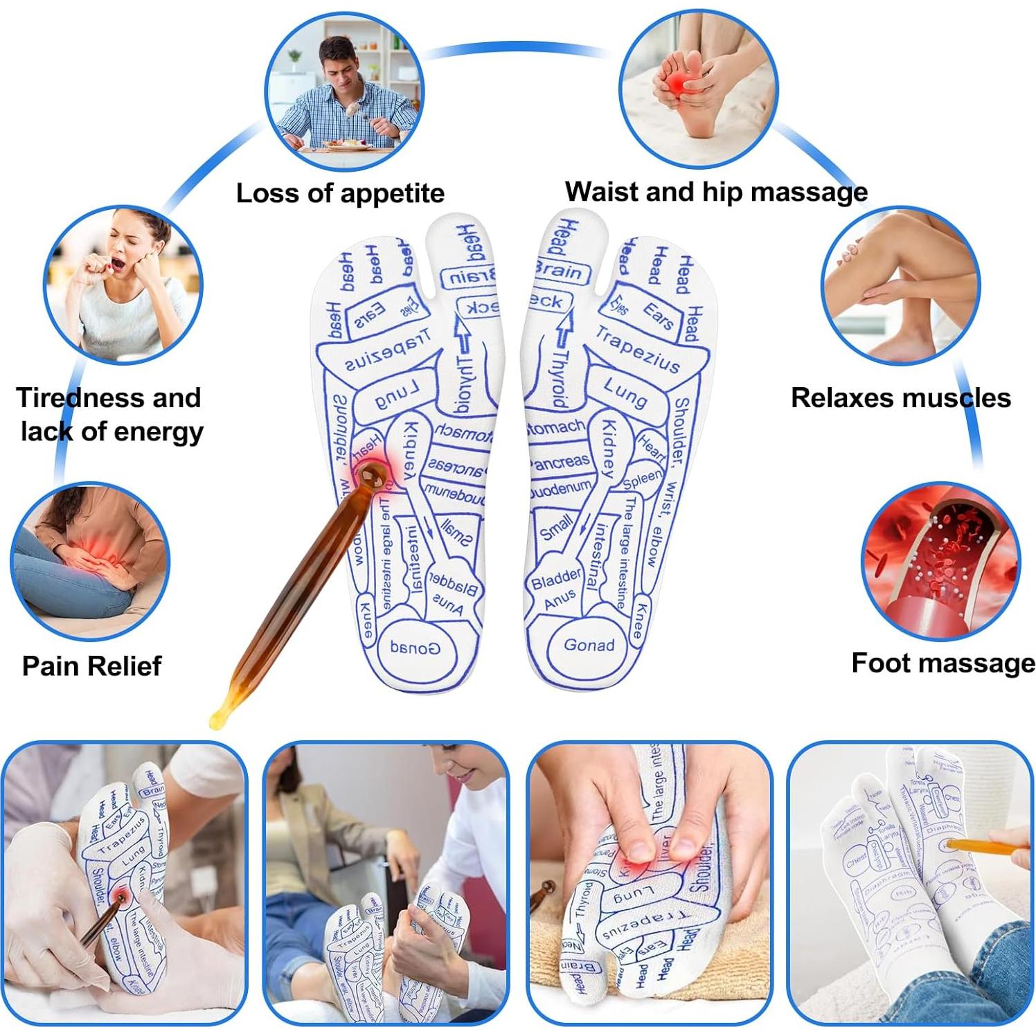 Juego de Calcetines y Guantes de Masaje Luomair - Alivio del Dolor