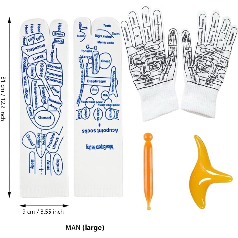 2 Juegos de Calcetines de Acupresión Aimery con Herramientas