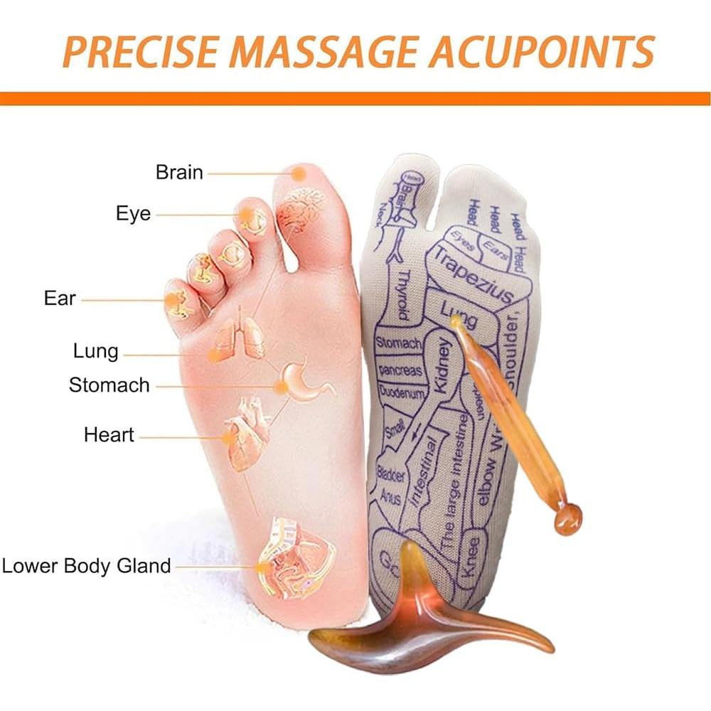 Calcetines de Reflexología Keboygym con Guantes y Herramienta