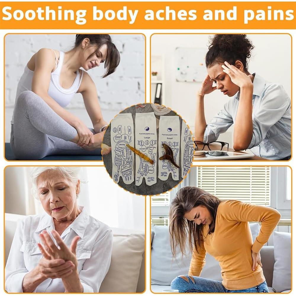 Calcetines de Reflexología Keboygym con Guantes y Herramienta