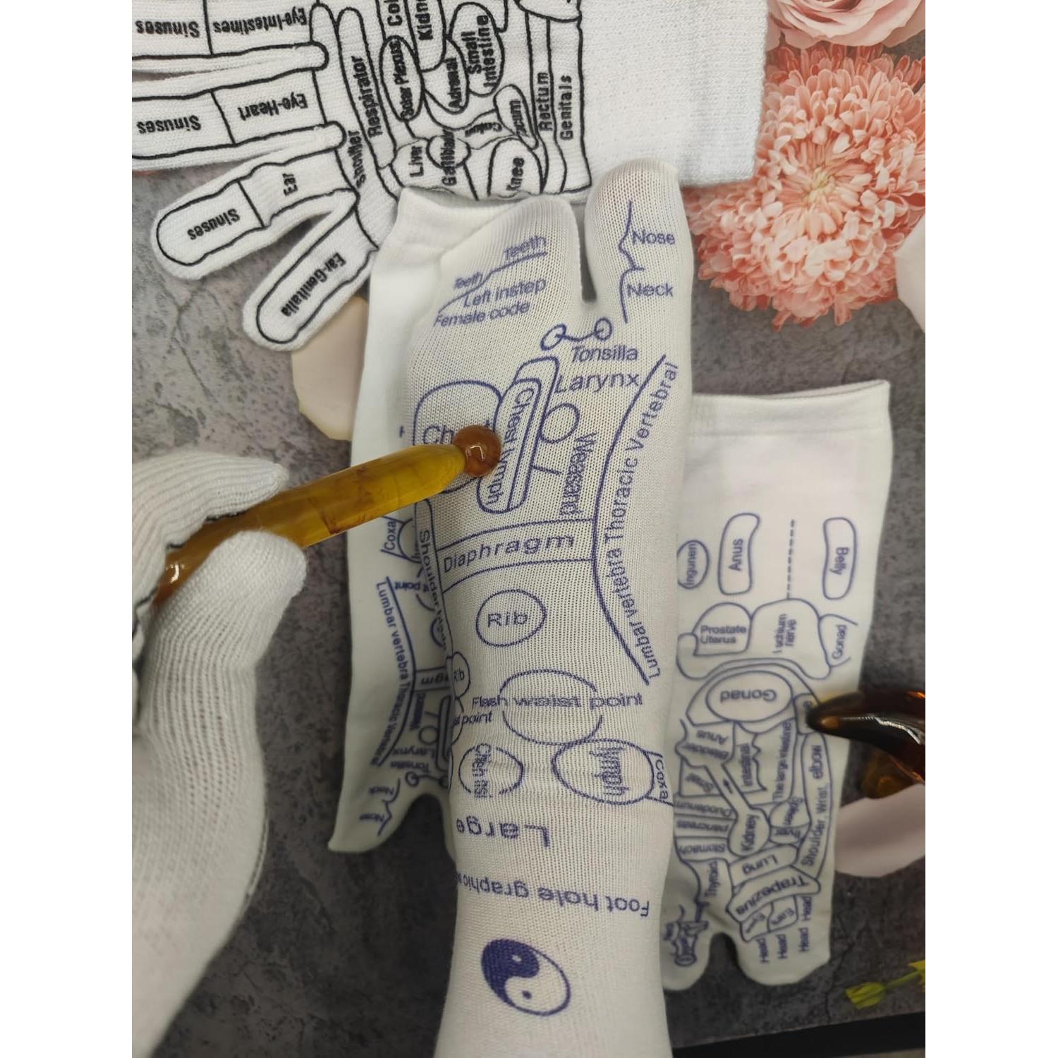 Calcetines de Reflexología Keboygym con Guantes y Herramienta