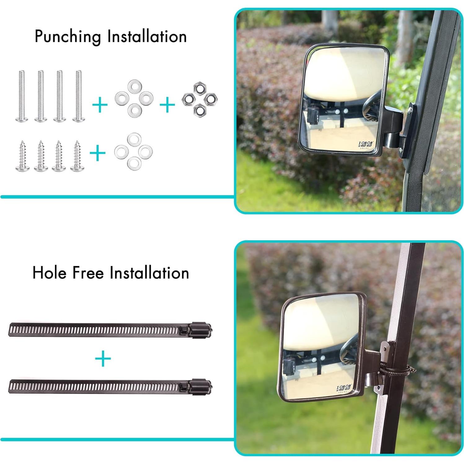 Espejo Lateral Plegable 10L0L para Carrito de Golf Universal