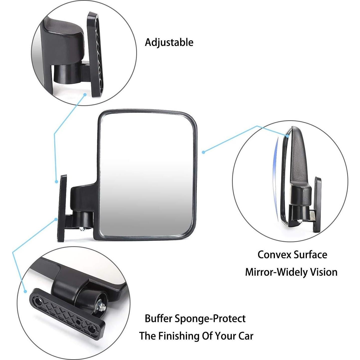 Espejos Laterales Plegables Universales Weitron para Carritos de Golf
