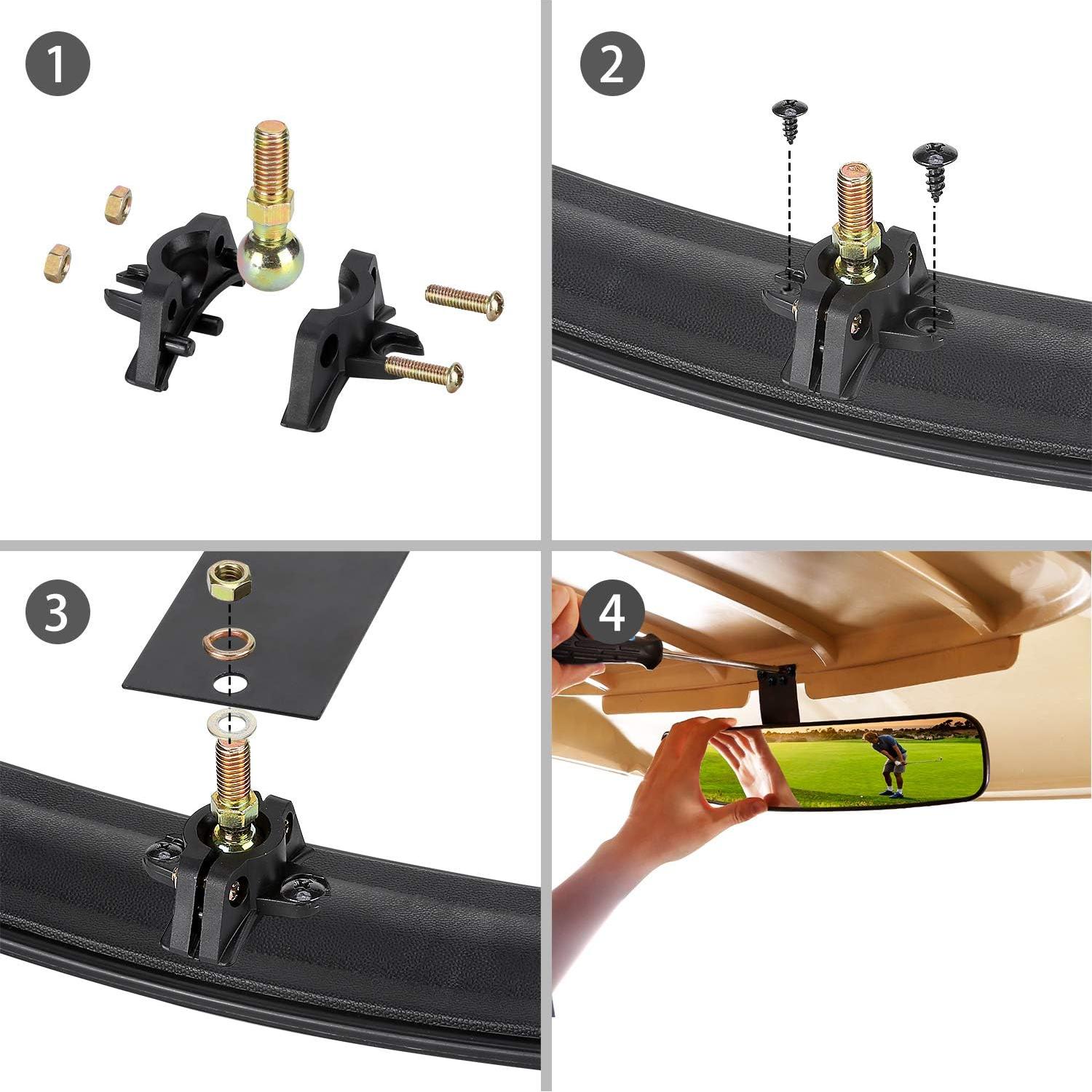 Espejo Convexo Panorámico 10L0L para Carro de Golf 41.91 cm