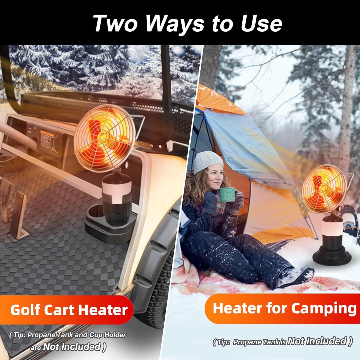 Calentador de Propano Portátil Roykaw para Carro de Golf 6300 BTU