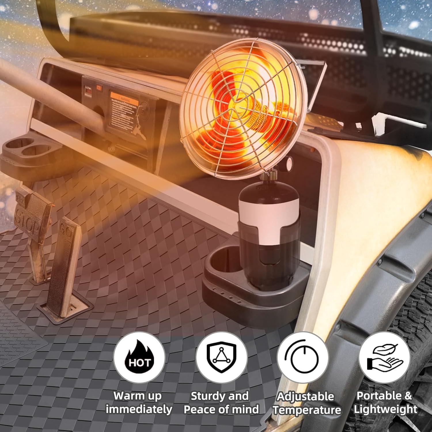 Calentador de Propano Portátil Roykaw para Carro de Golf 6300 BTU