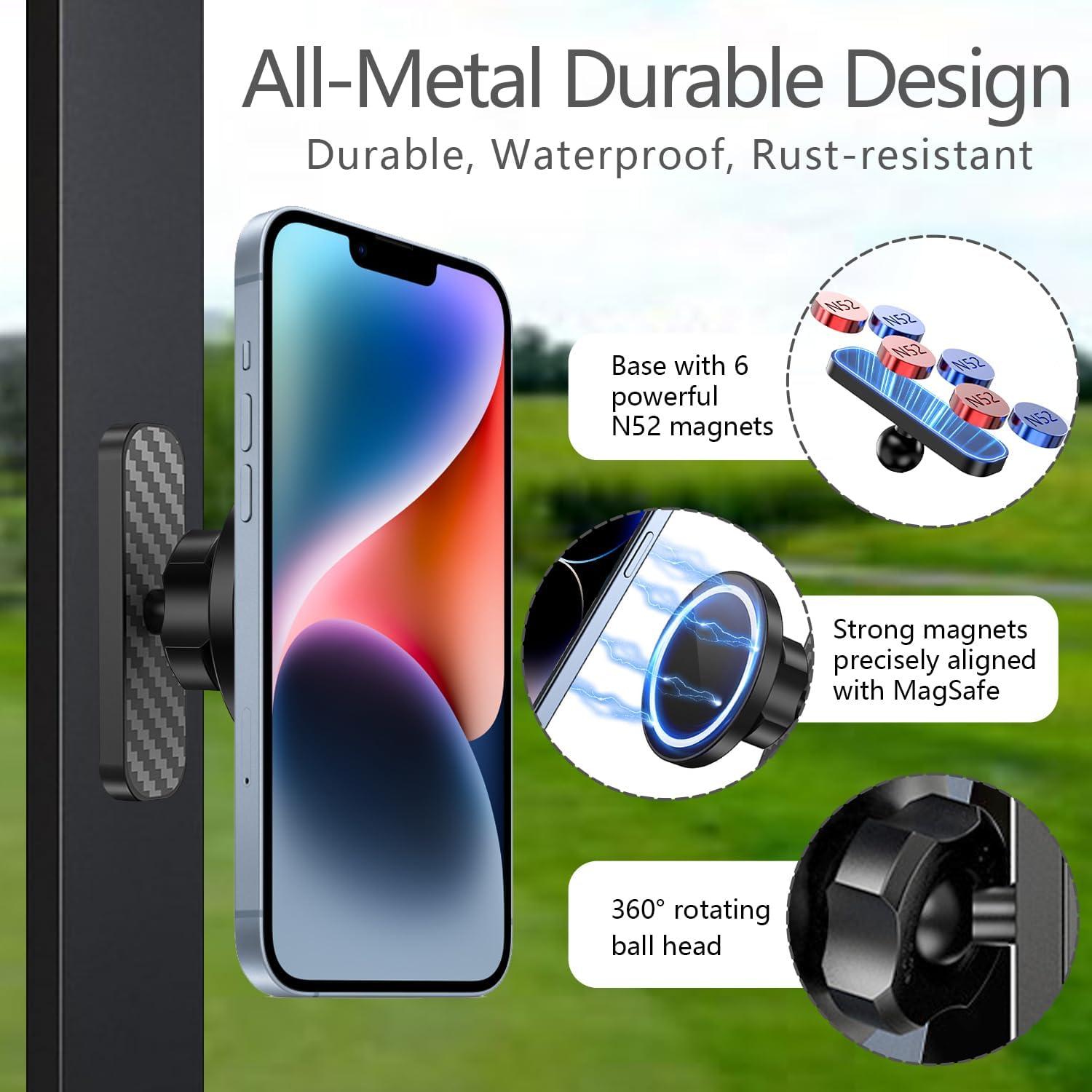 Soporte Magnético para Teléfono de Carrito de Golf - Gris Hierro