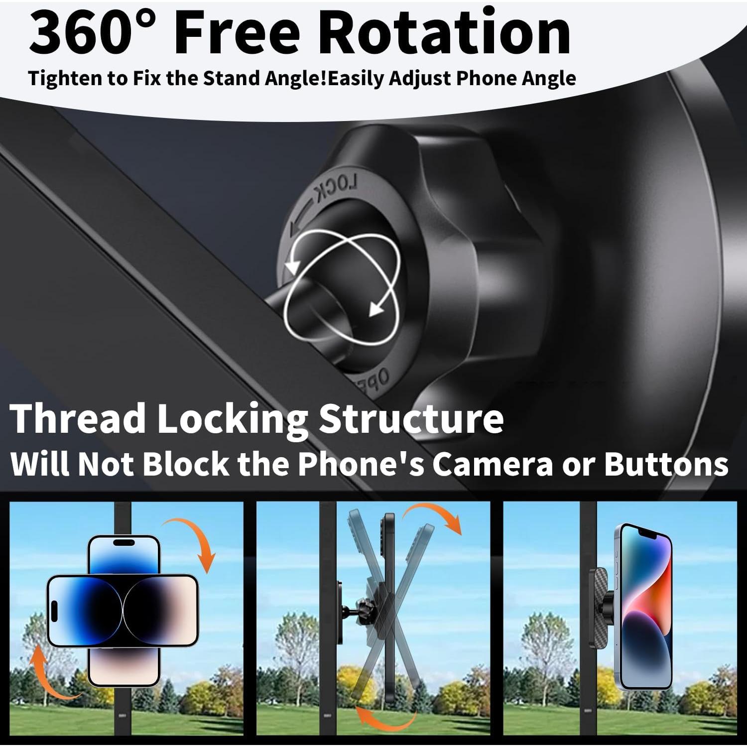 Soporte Magnético para Teléfono de Carrito de Golf - Gris Hierro