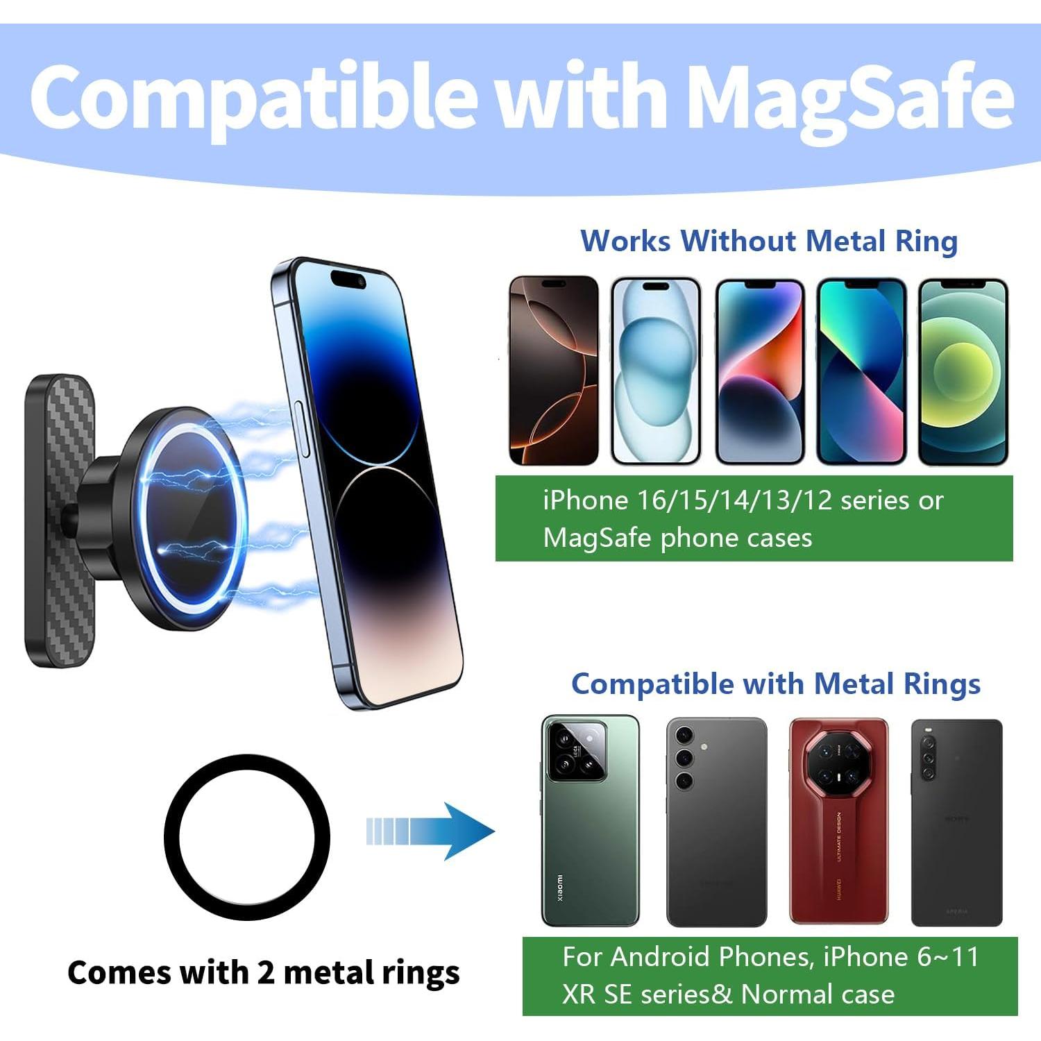 Soporte Magnético para Teléfono de Carrito de Golf - Gris Hierro